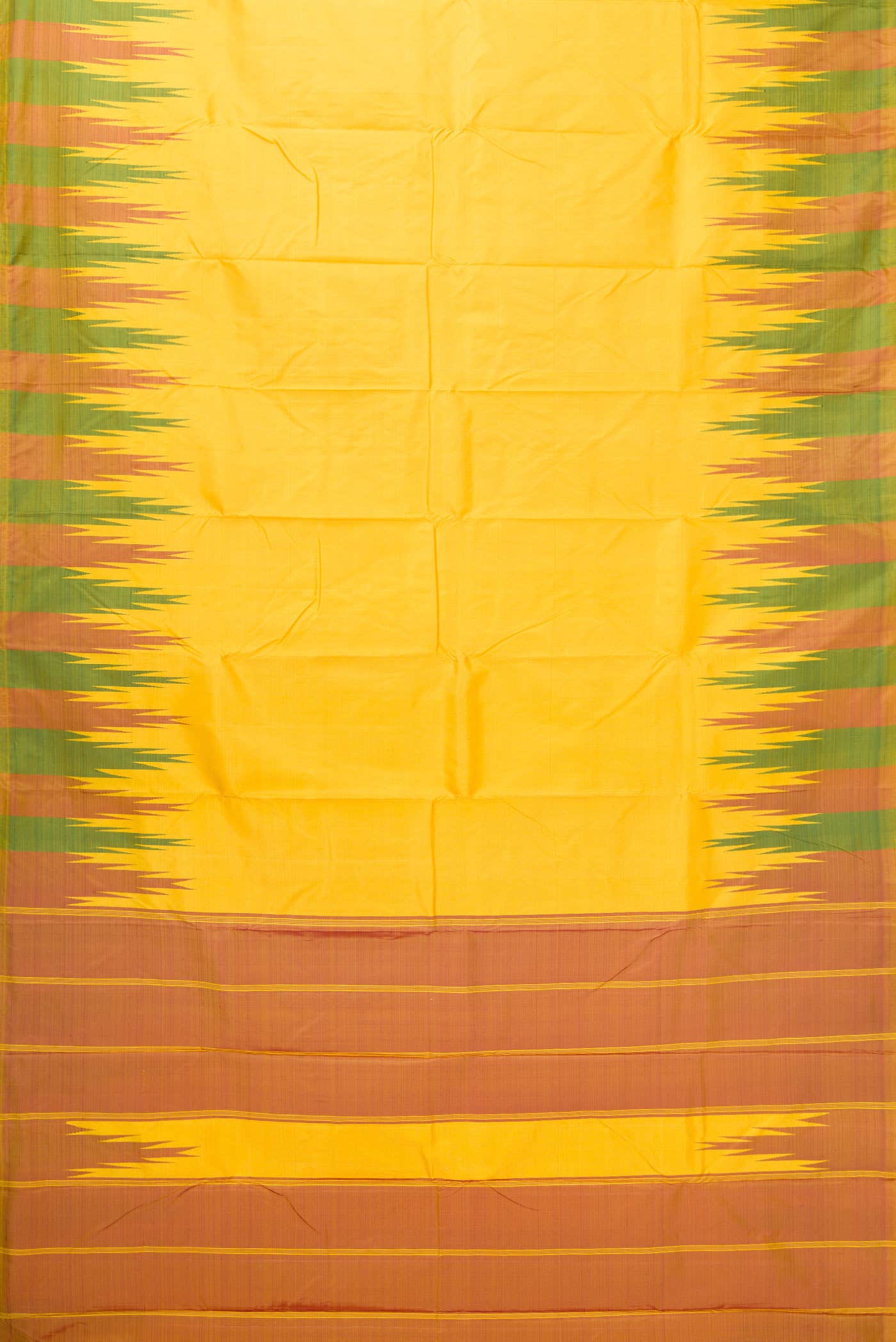 Yellow Dual Tone Kanchipuram Silk Saree