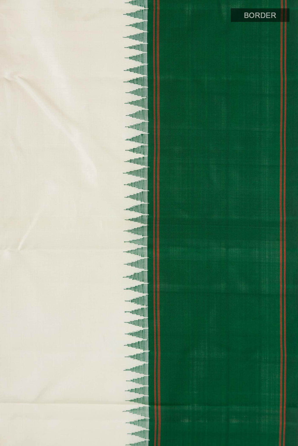 Off White Kanchipuram Silk Saree