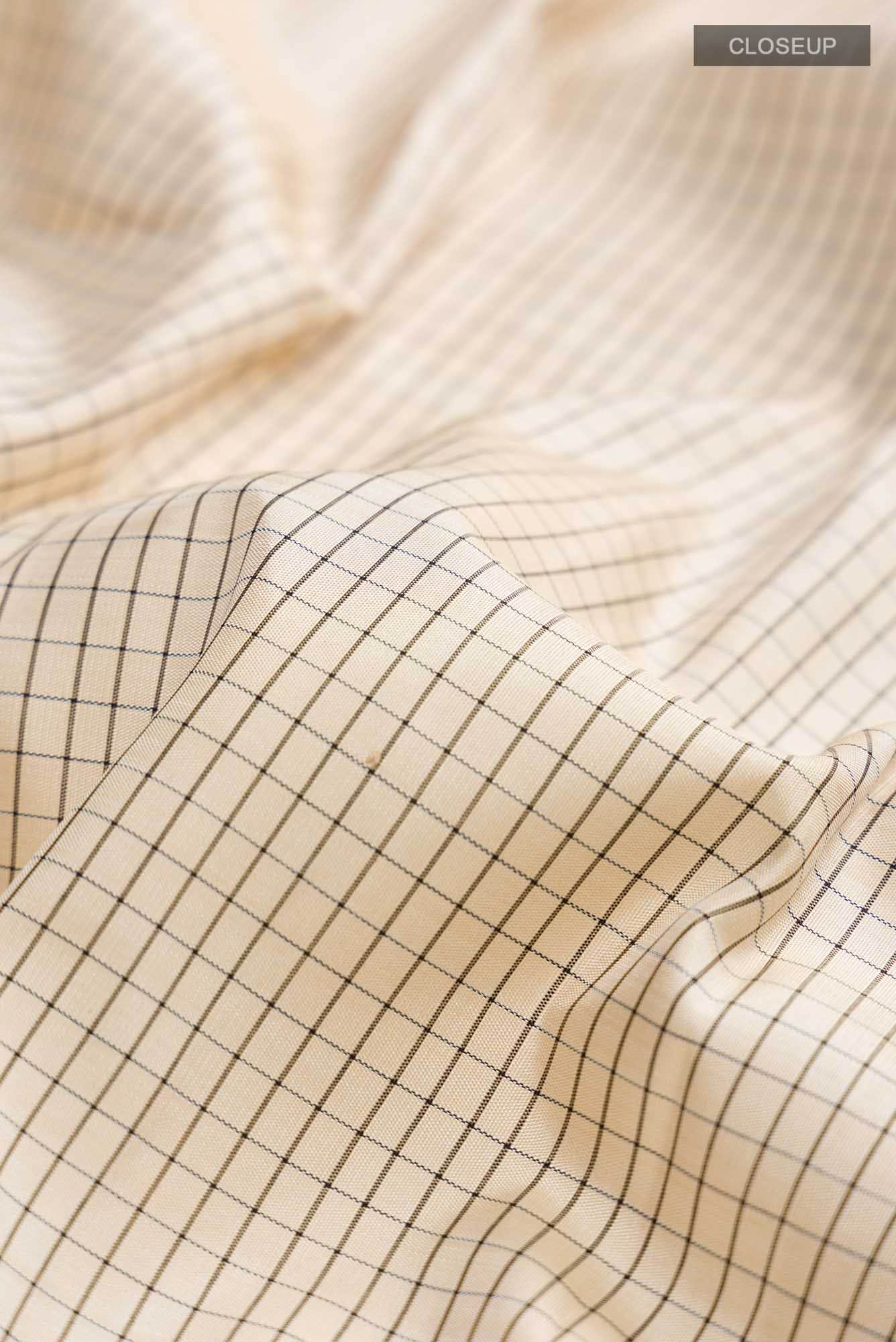 Beige Kanchipuram Silk Saree