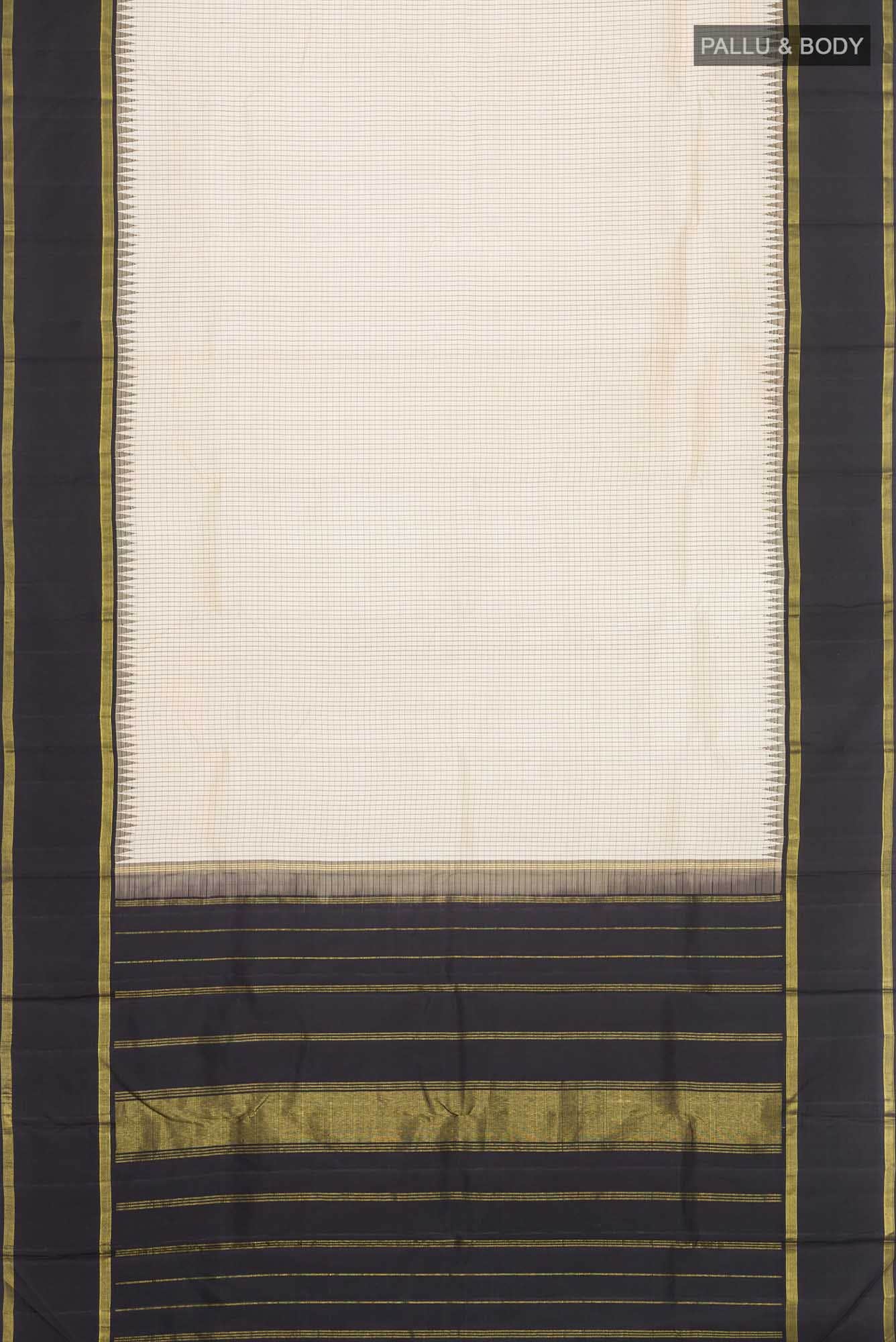 Beige Kanchipuram Silk Saree