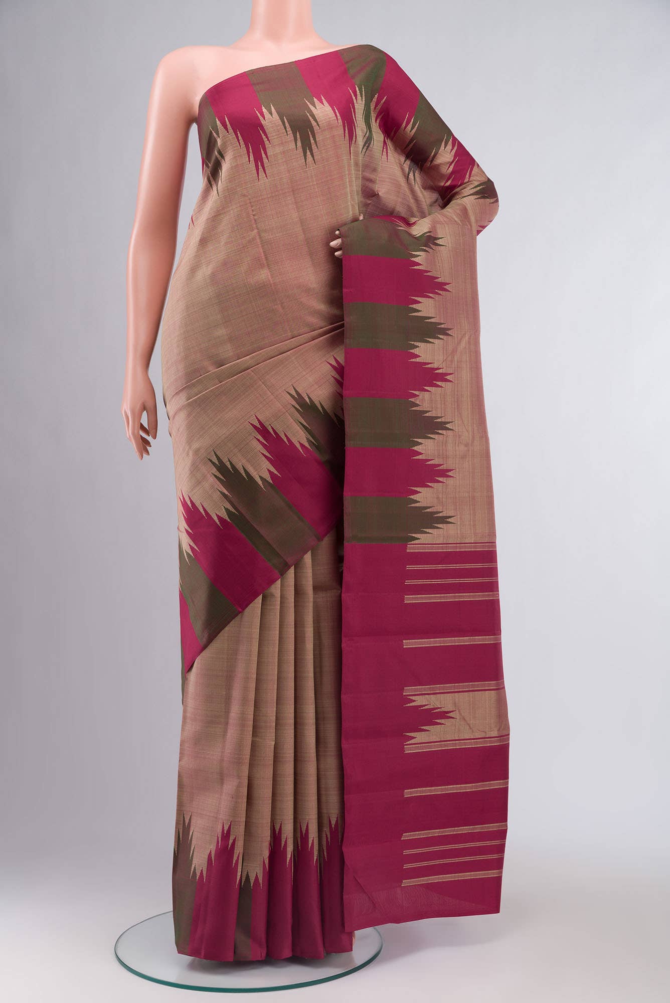 Brown Kanchipuram Silk Saree