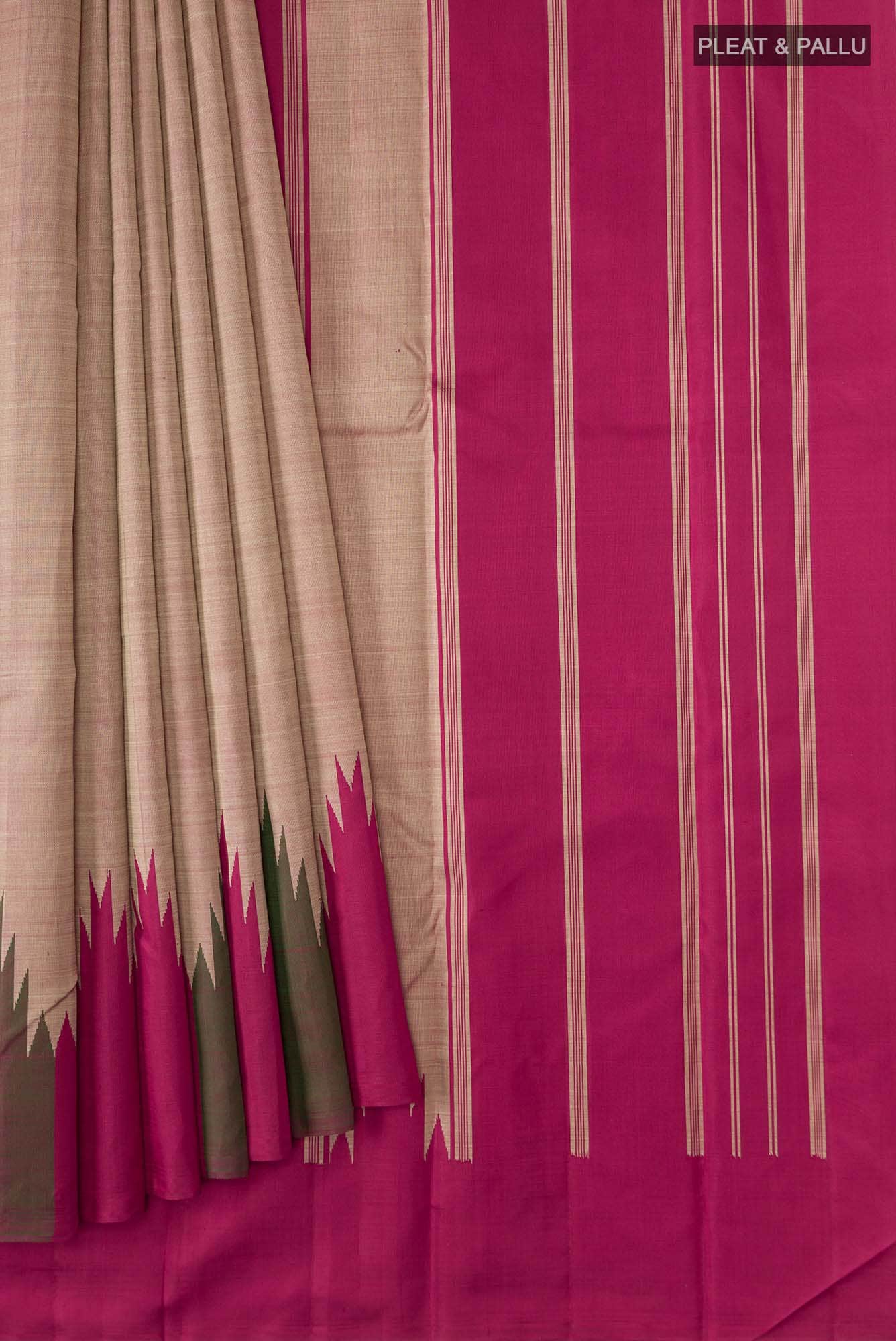 Brown Kanchipuram Silk Saree