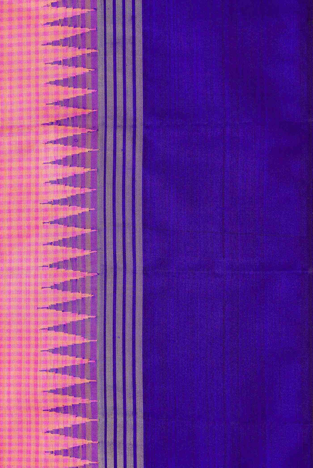 Pure Silk Pure Zari Pink Dual Tone Kanchipuram Saree