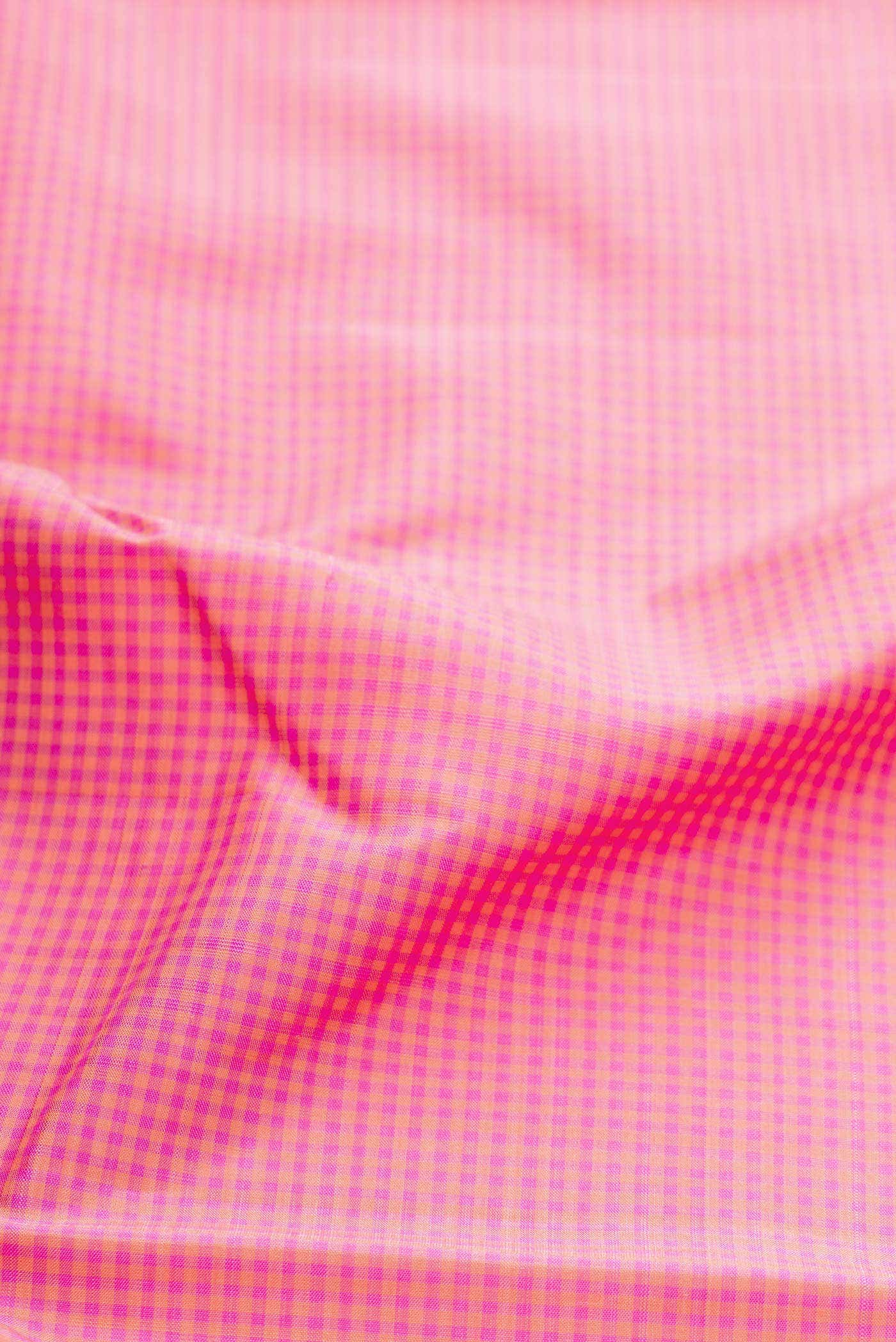 Pure Silk Pure Zari Pink Dual Tone Kanchipuram Saree