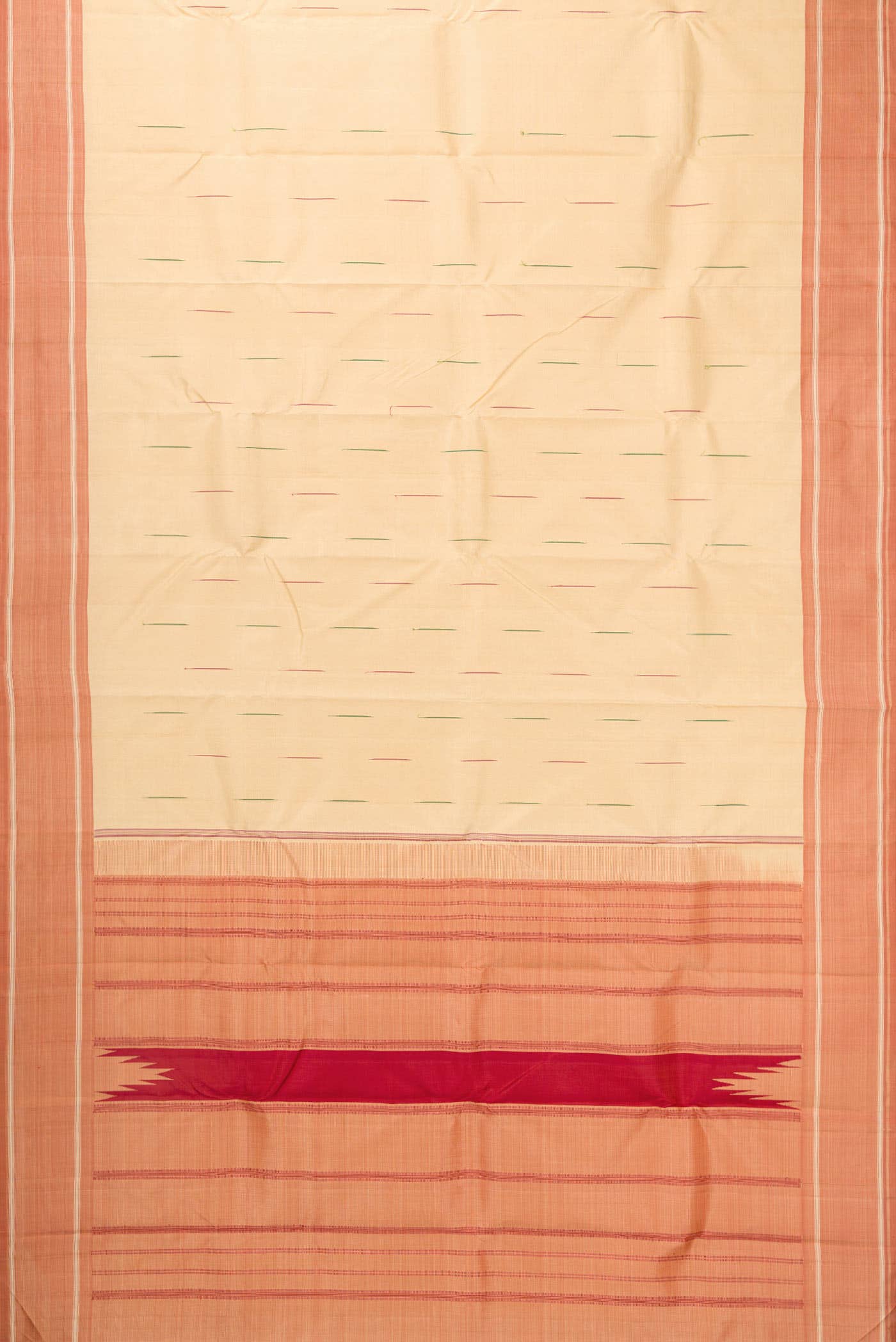 Pure Silk Pure Zari Sandal Dual Tone Kanchipuram Saree