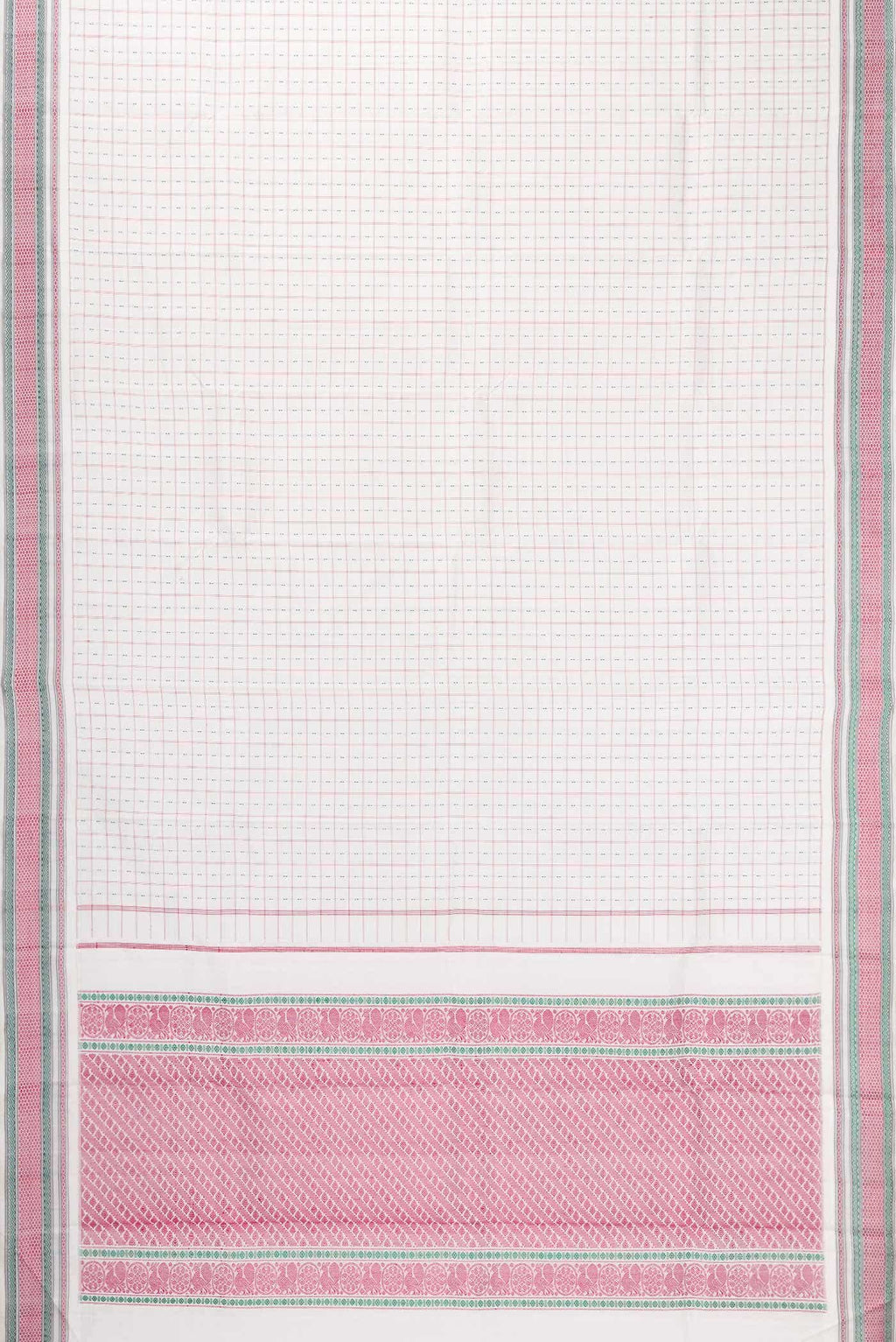 Off White Dual Tone Kanchipuram Silk Saree