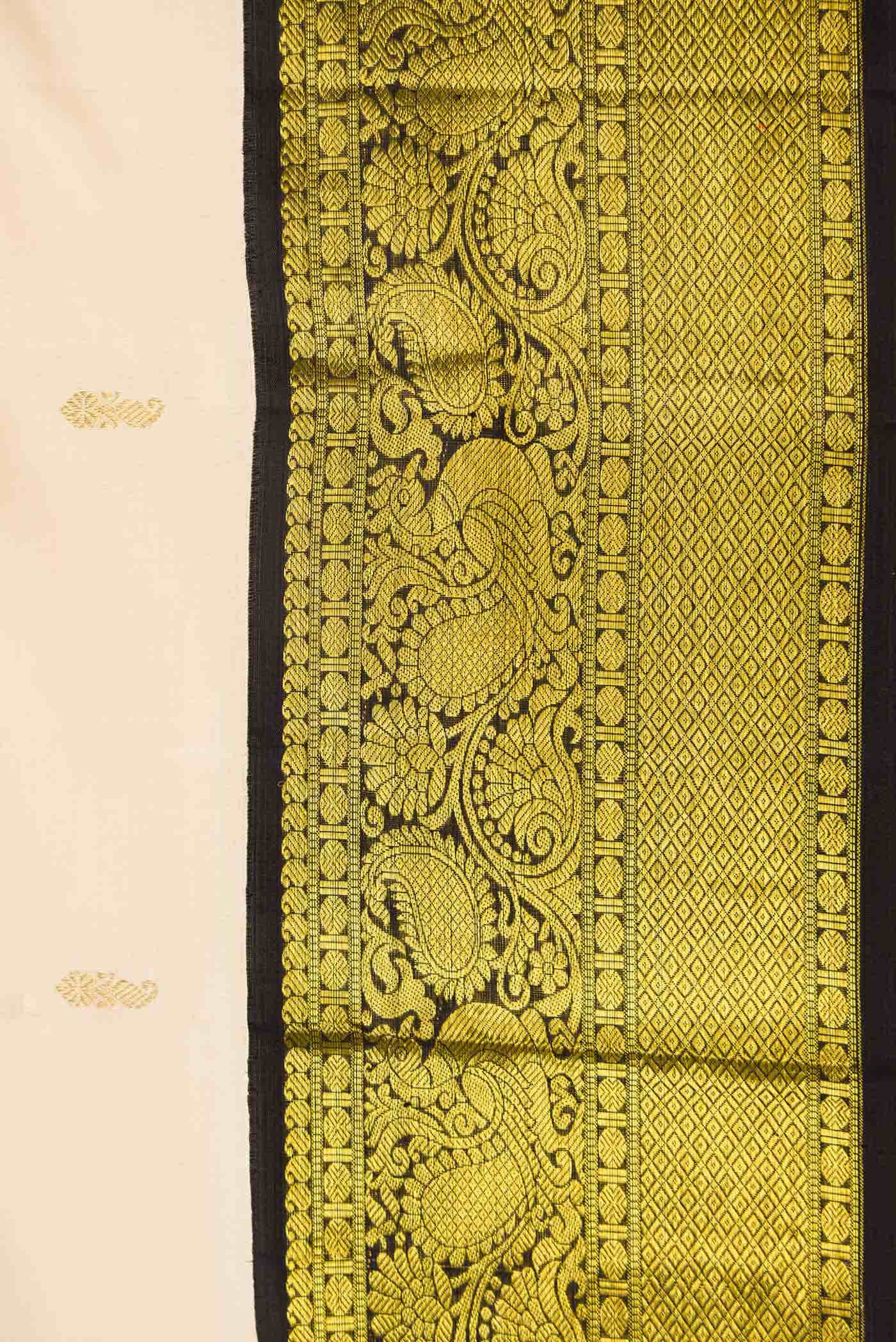 Pure Silk Pure Zari Sandal Kanchipuram Saree