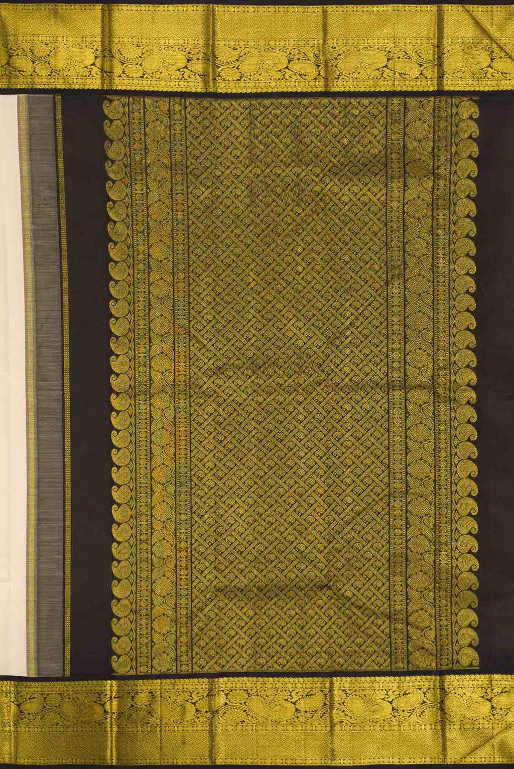 Pure Silk Pure Zari Sandal Kanchipuram Saree