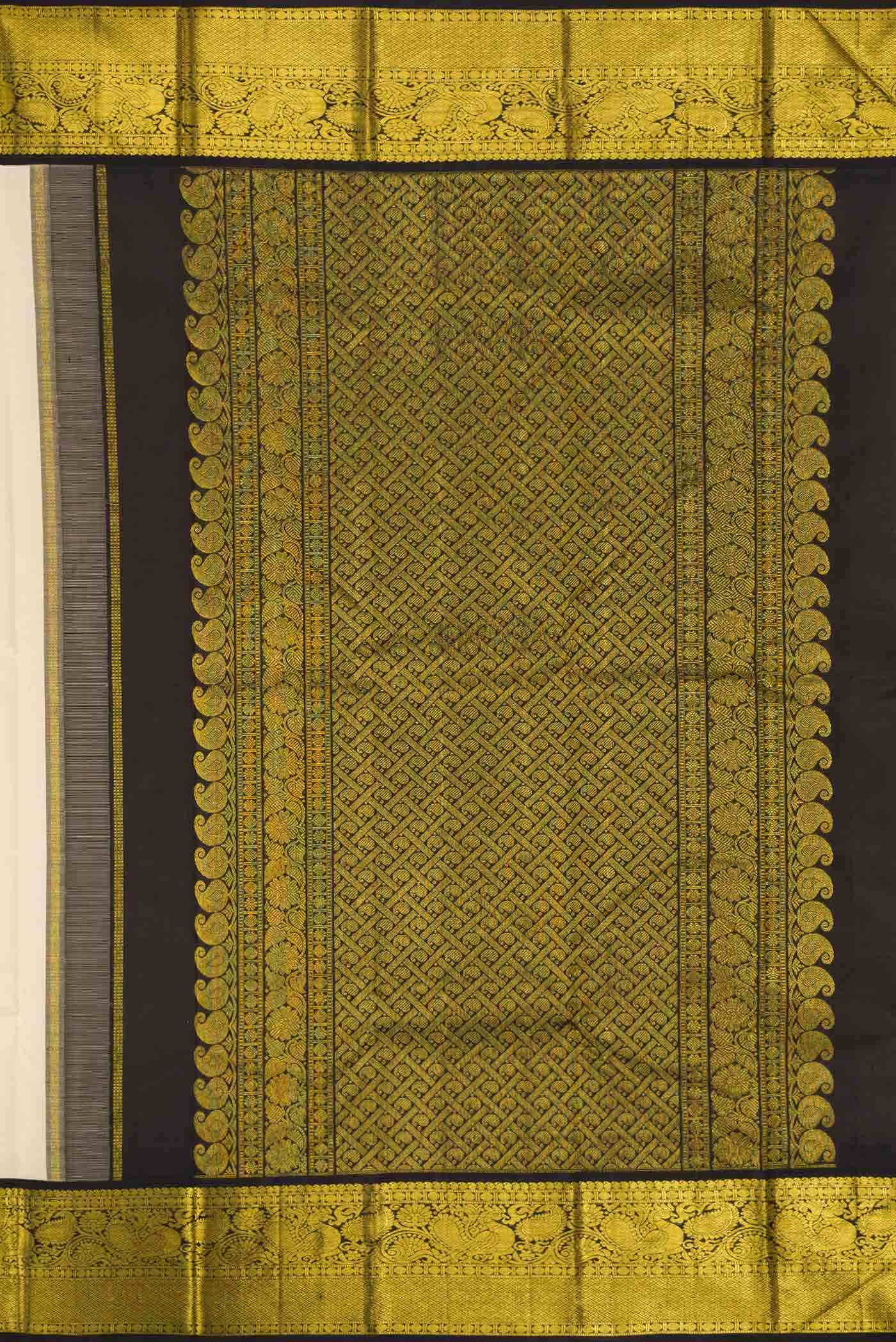 Pure Silk Pure Zari Sandal Kanchipuram Saree