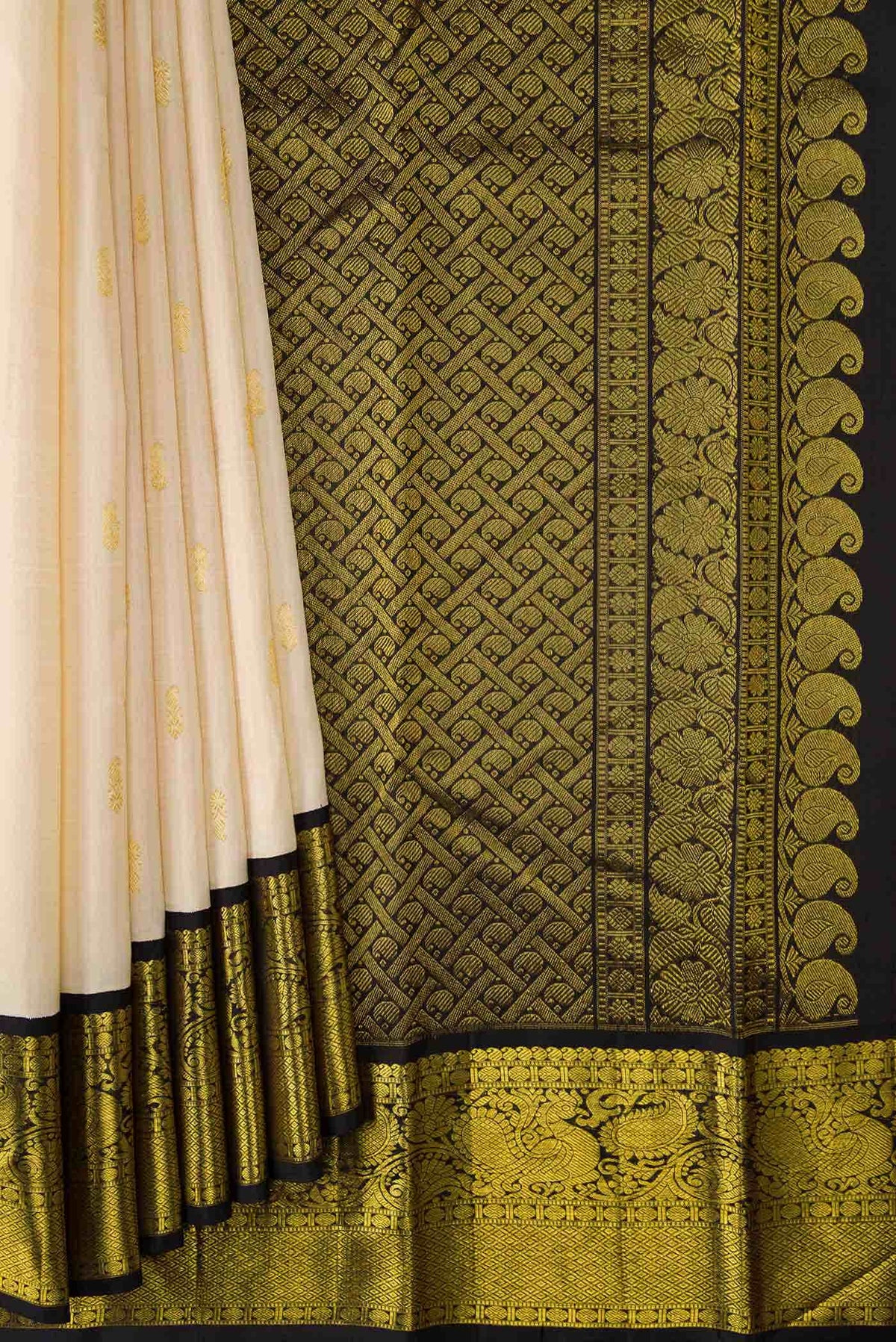 Pure Silk Pure Zari Sandal Kanjivaram Saree