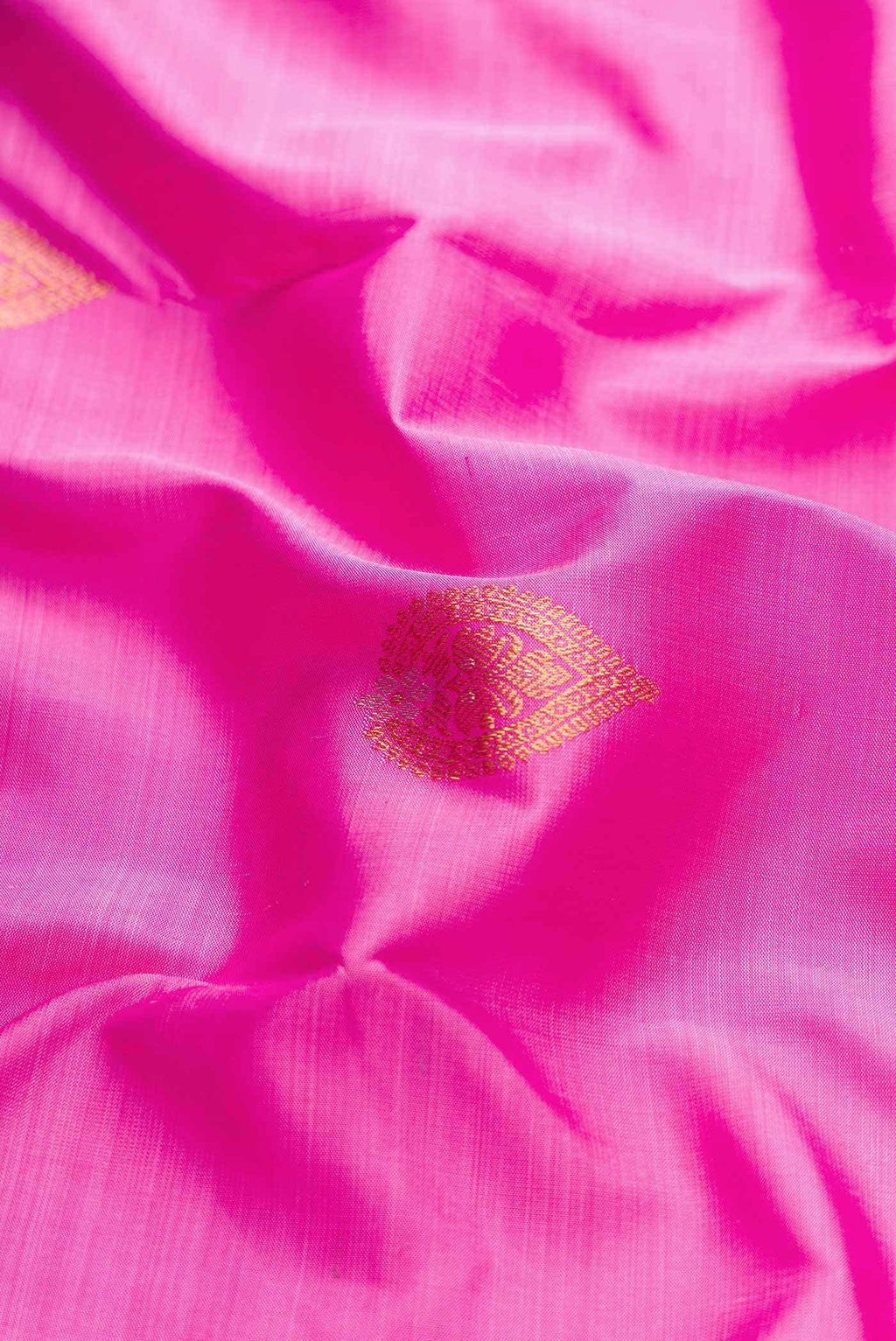 Pure Silk Pure Zari Pink Dual Tone Kanchipuram Saree