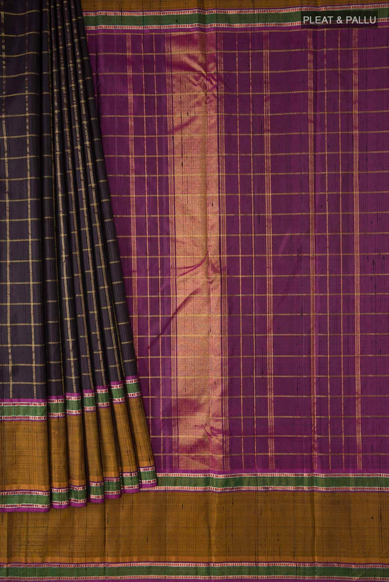 Purple Kanchipuram Silk Saree