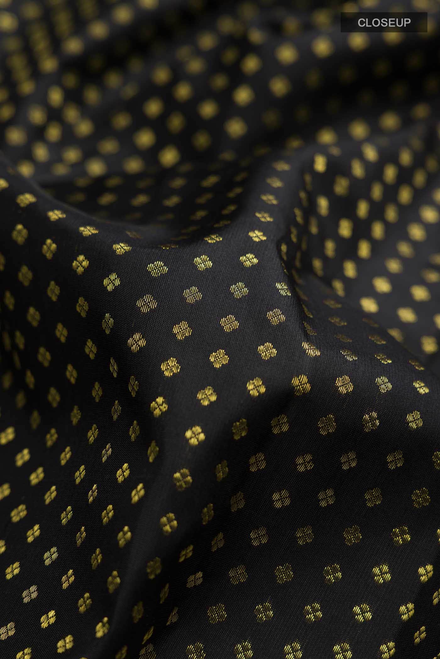 Black Kanchipuram Silk Saree