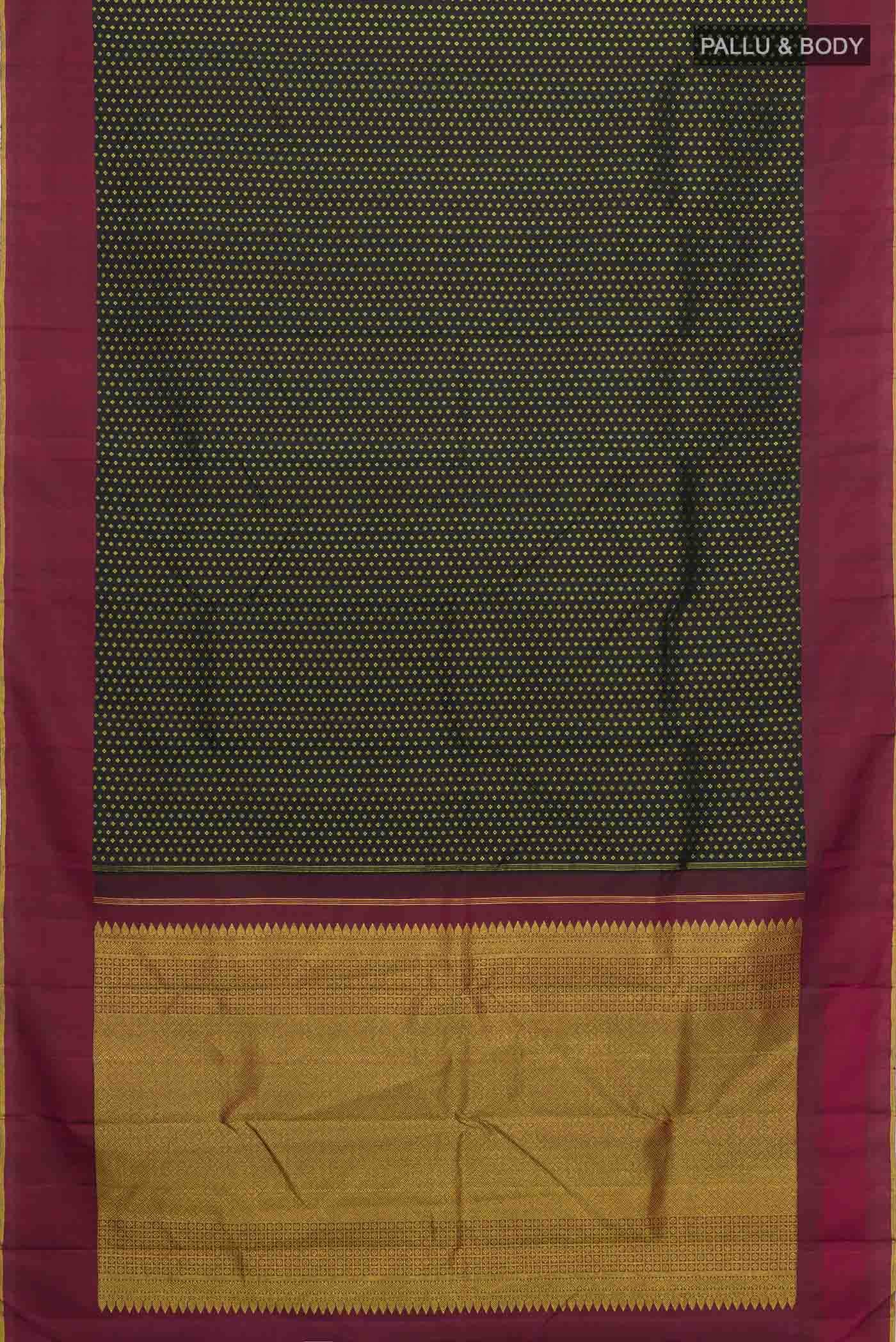 Black Kanchipuram Silk Saree