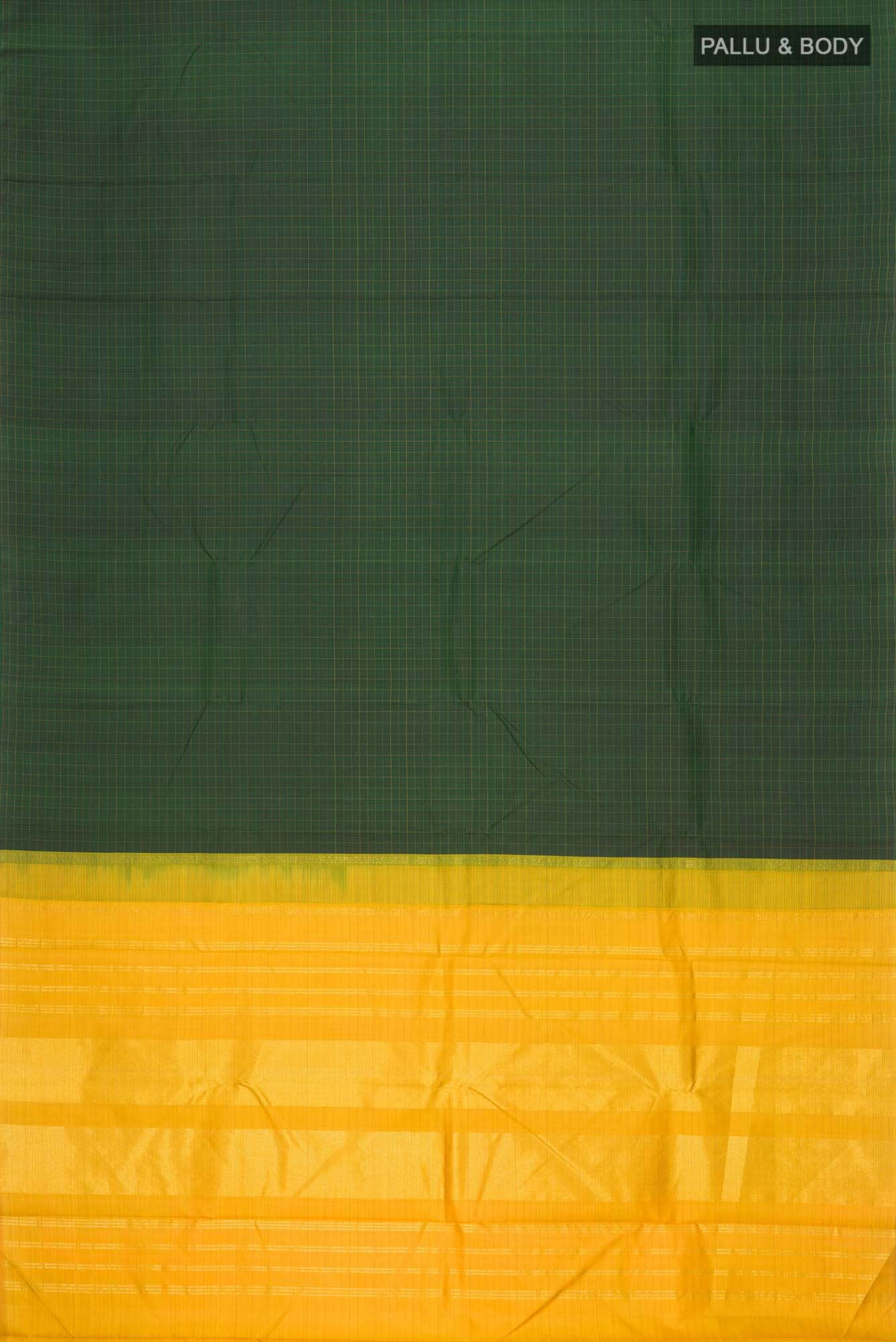 Bottle Green Kanchipuram Silk Saree