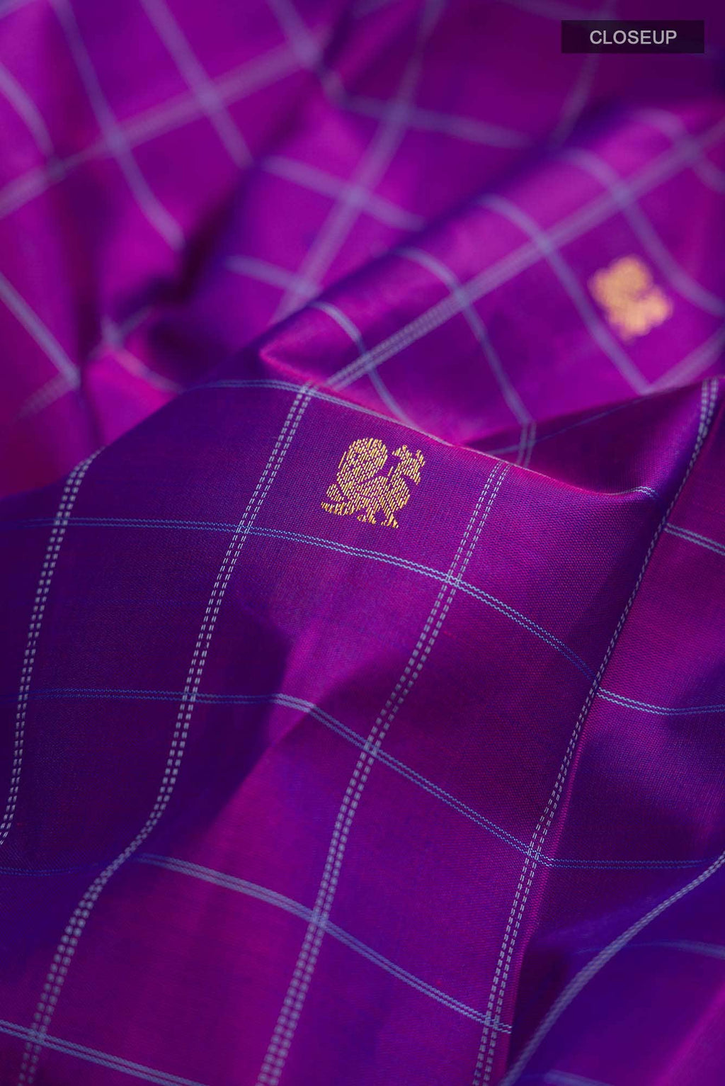 Purple Kanchipuram Silk Saree