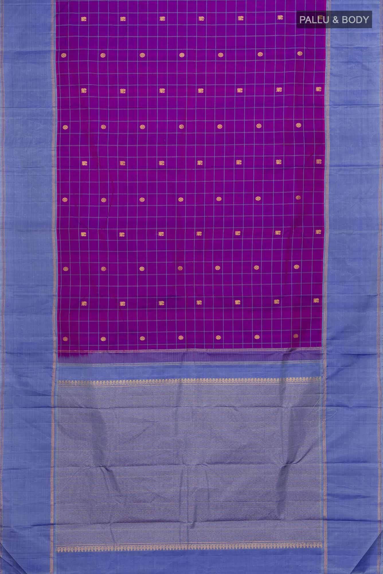 Purple Kanchipuram Silk Saree