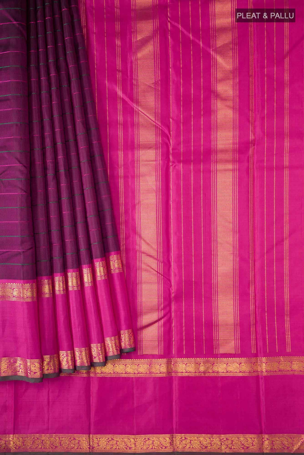 Purple Kanchipuram Silk Saree