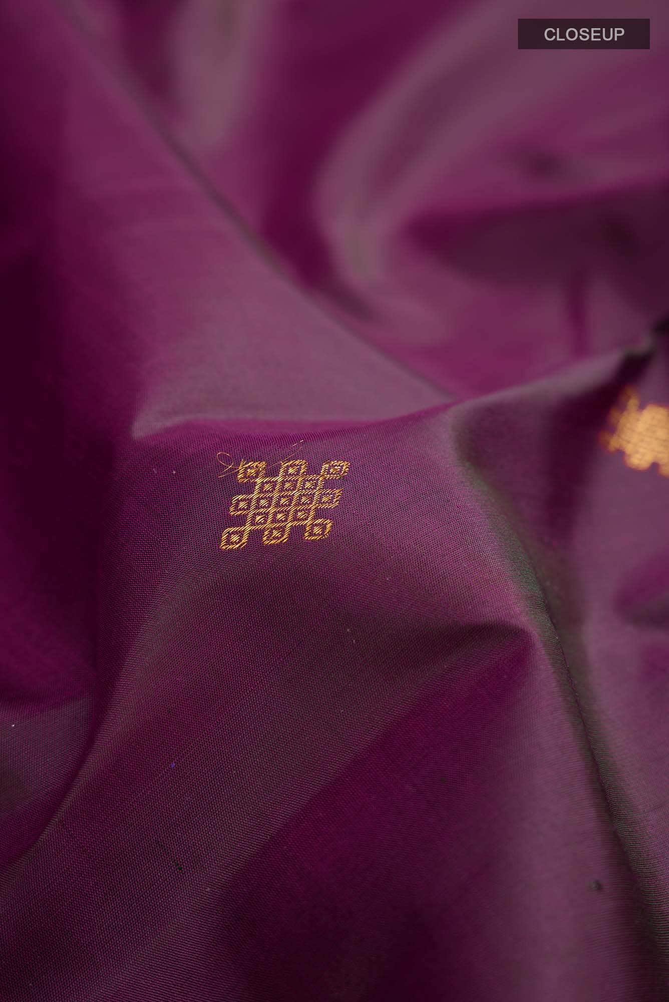Purple Kanchipuram Silk Saree