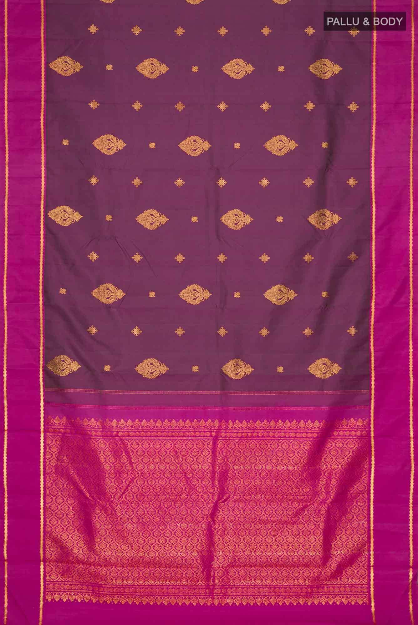 Purple Kanchipuram Silk Saree