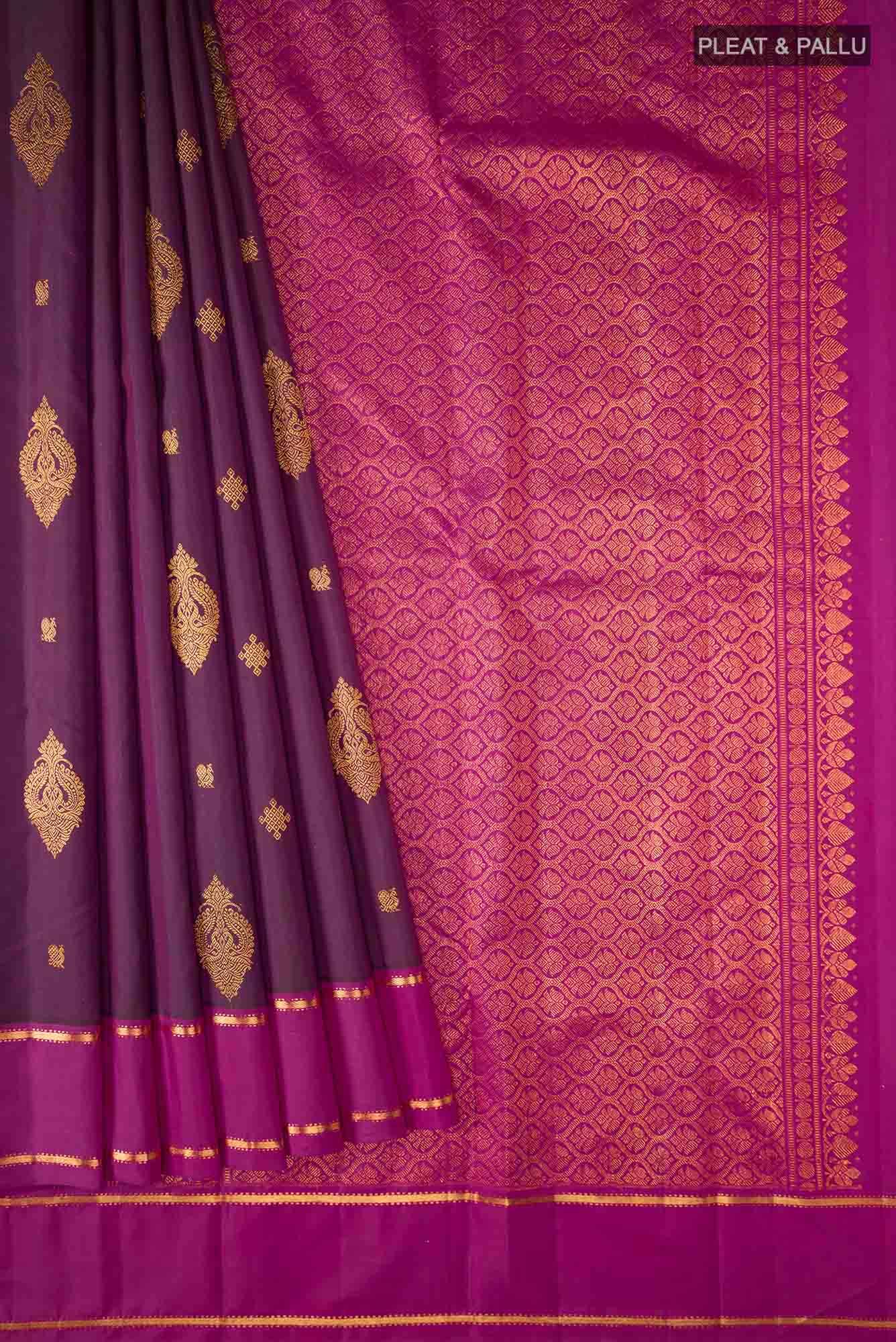Purple Kanchipuram Silk Saree