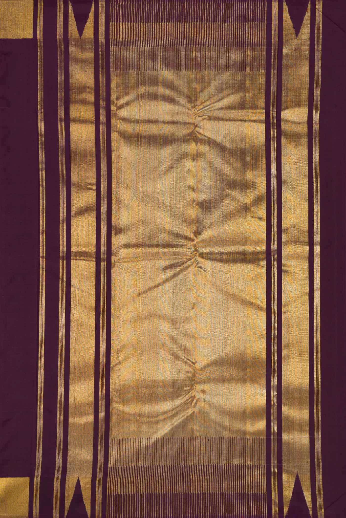Burgundy Kanchipuram Silk Saree