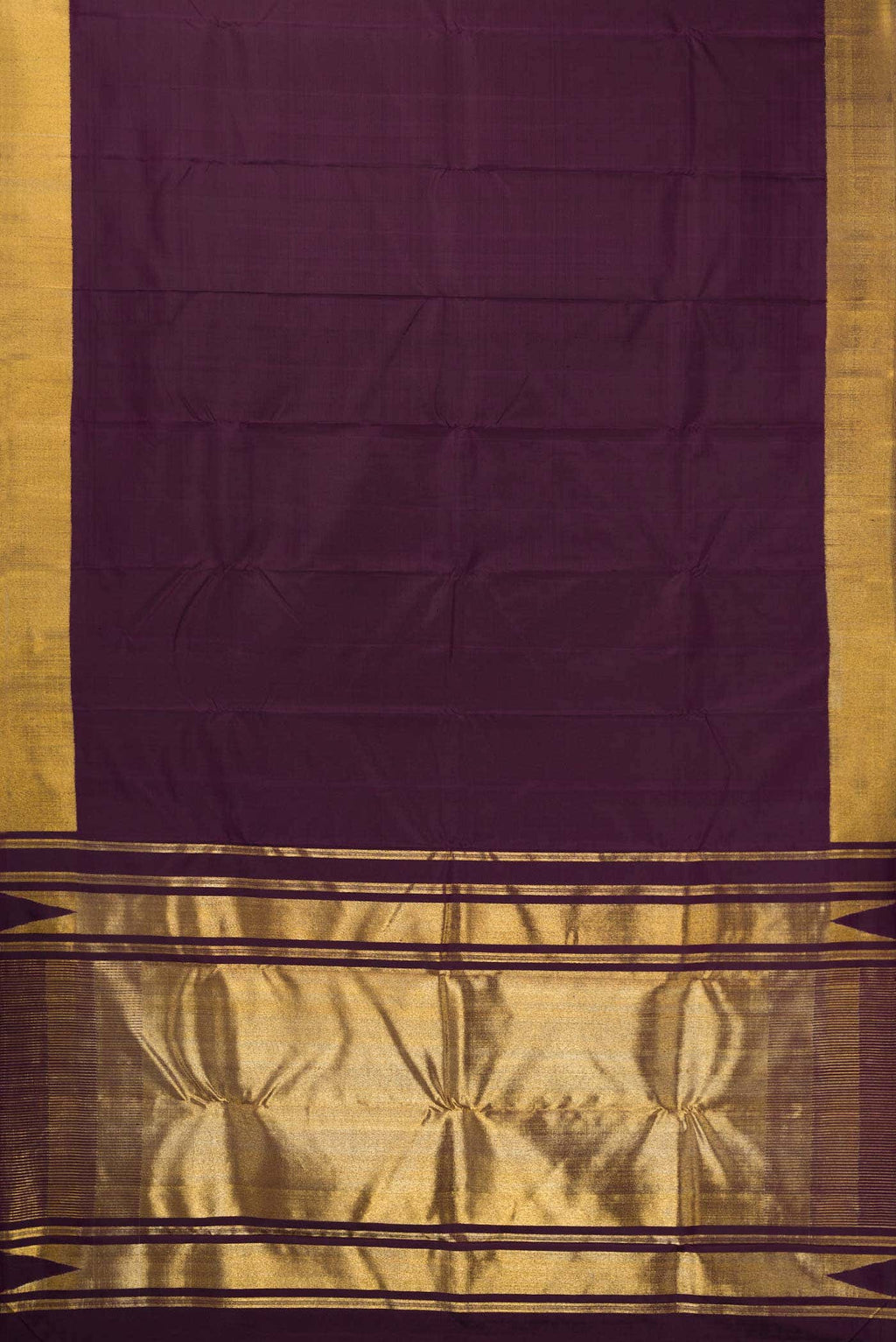 Burgundy Kanchipuram Silk Saree