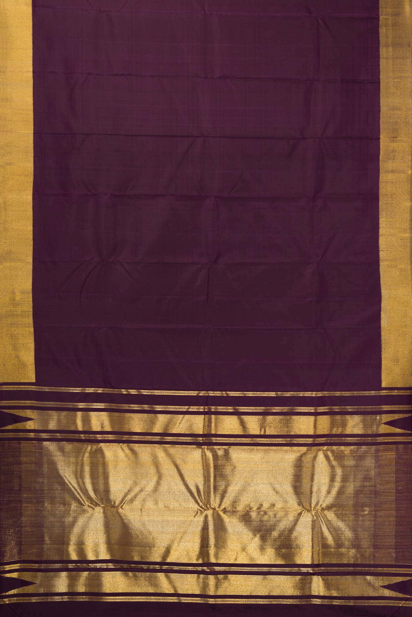 Burgundy Kanchipuram Silk Saree