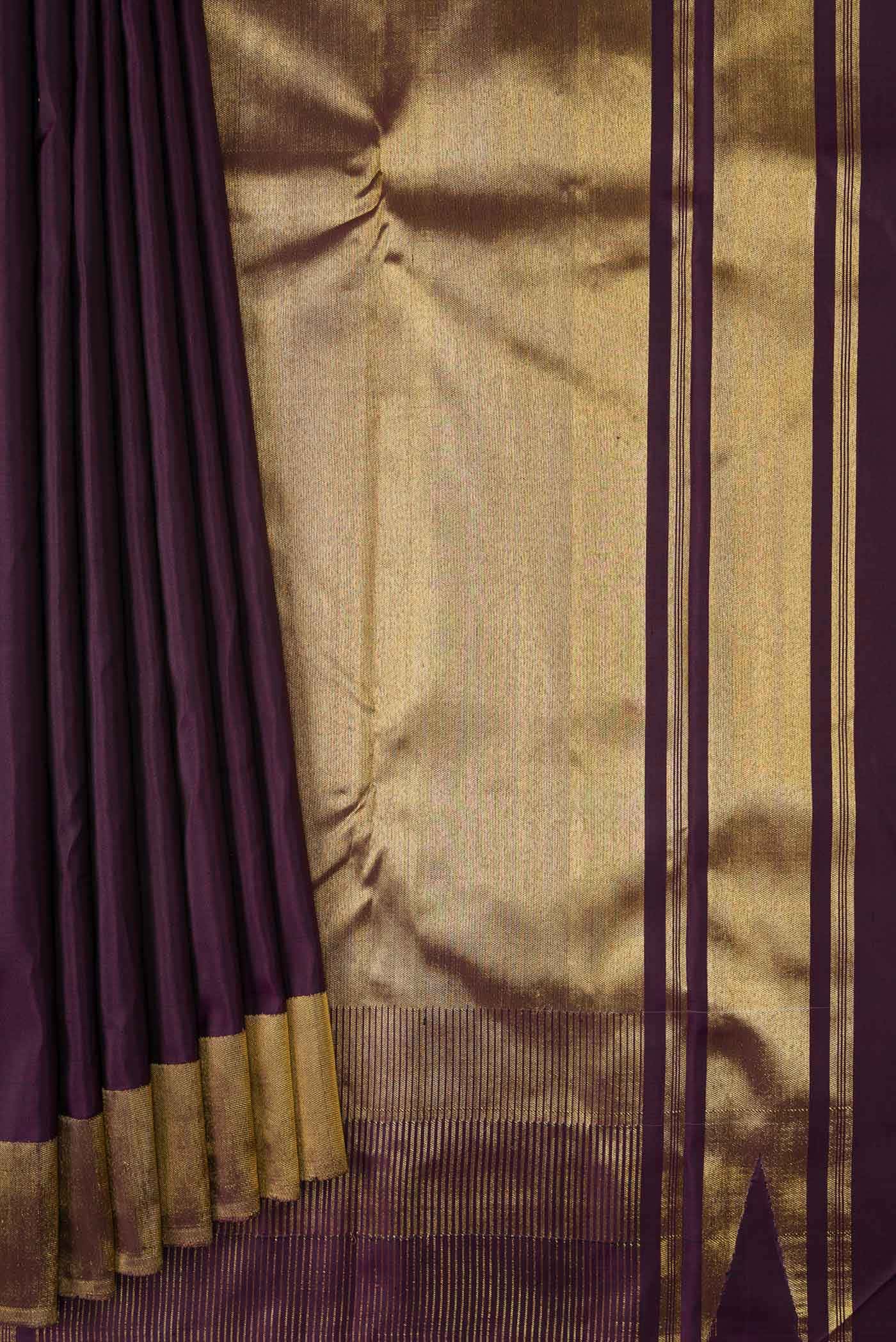Burgundy Kanchipuram Silk Saree
