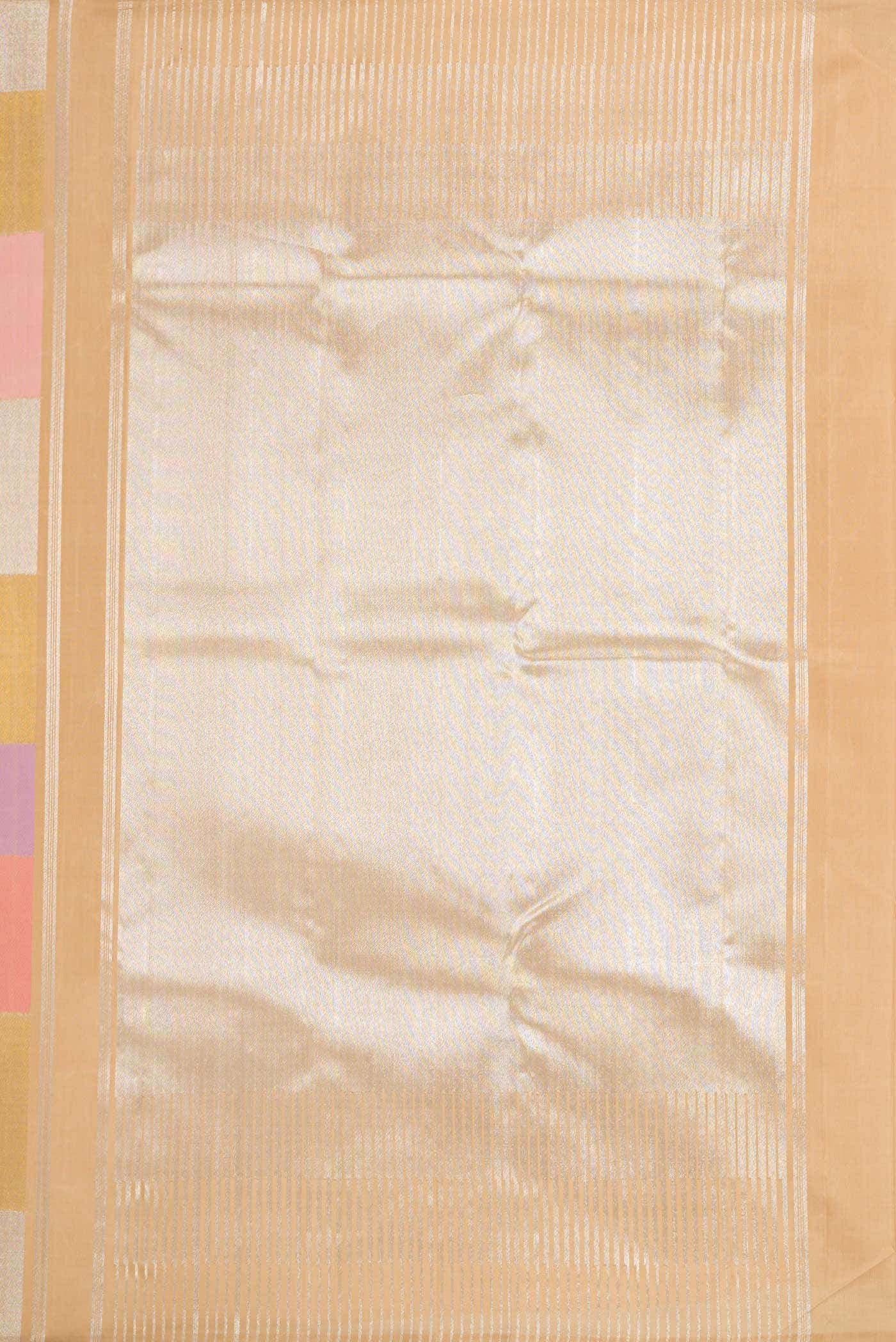 Pink and Lavender Dual Tone Kanchipuram Tissue Silk Saree