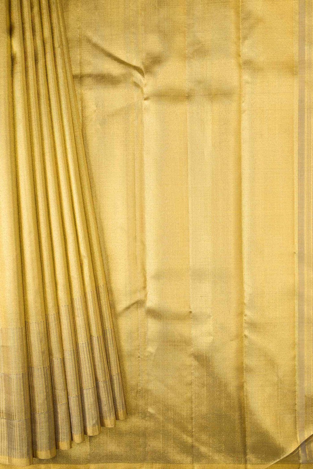 Gold Dual Tone Kanchipuram Tissue Silk Saree