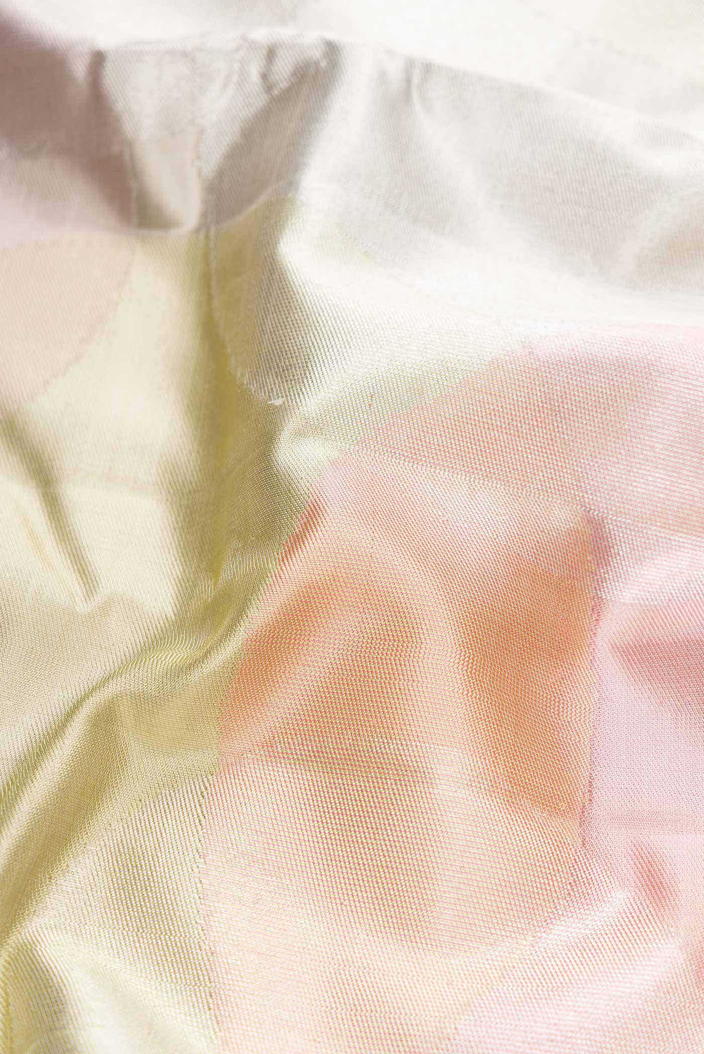 Silver Dual Tone Kanchipuram Tissue Silk Saree