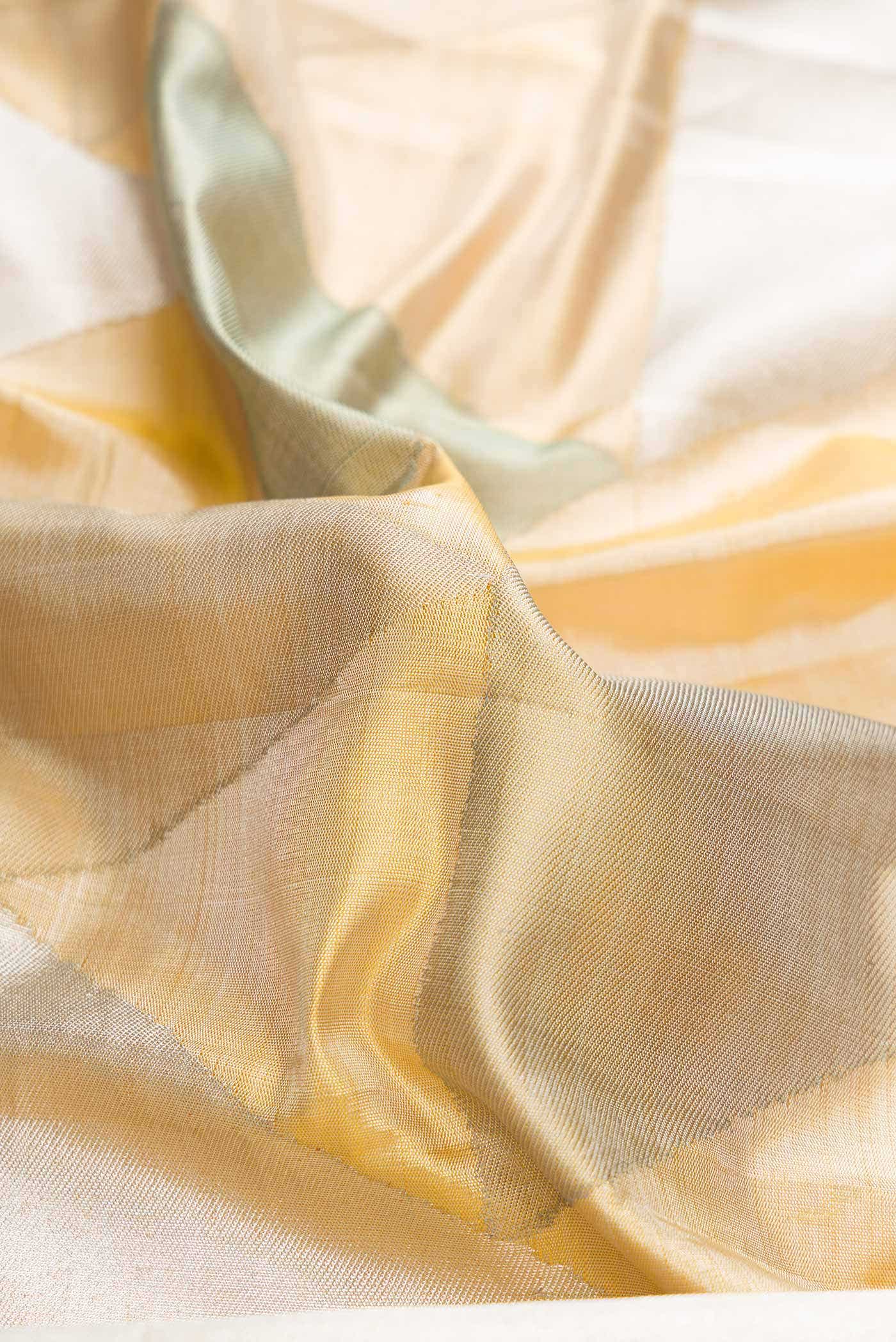 Gold Dual Tone Kanchipuram Tissue Silk Saree