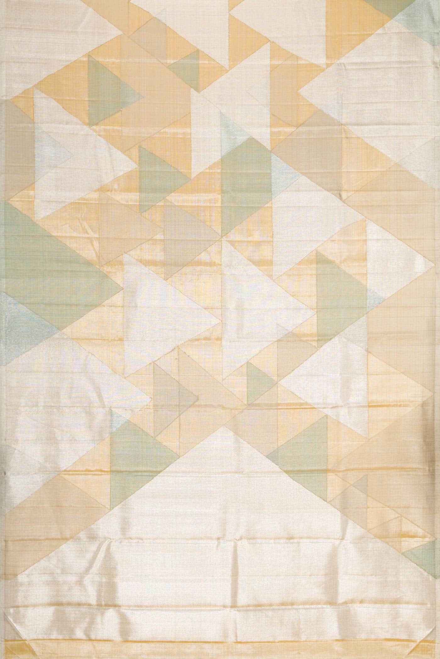 Gold Dual Tone Kanchipuram Tissue Silk Saree