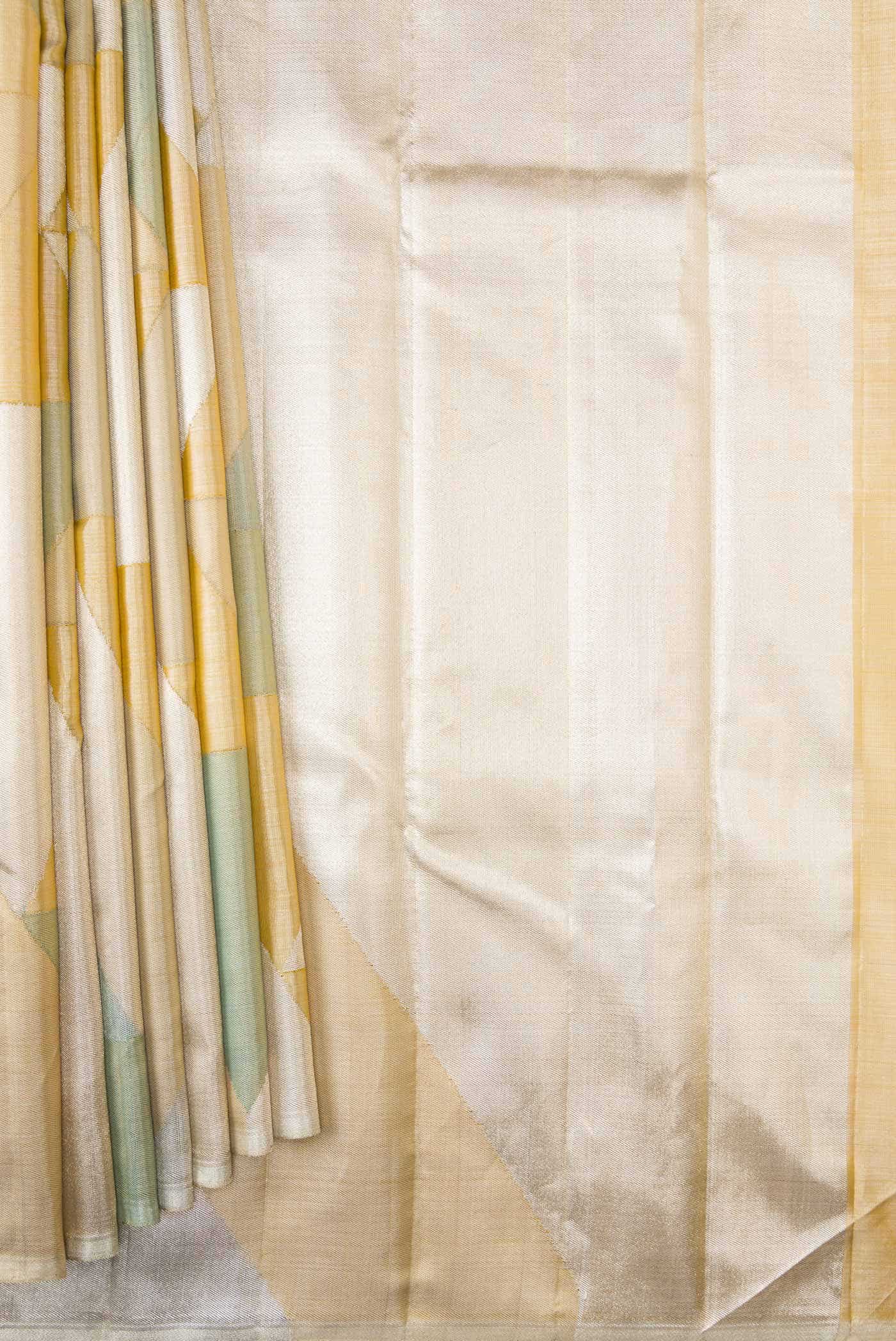 Gold Dual Tone Kanchipuram Tissue Silk Saree