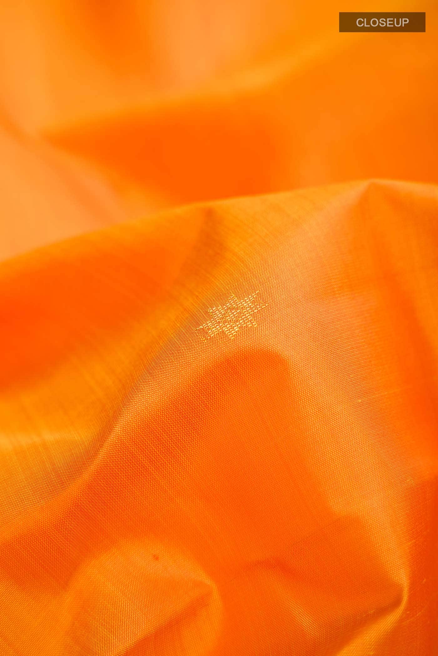 Orange Kanchipuram Silk Saree