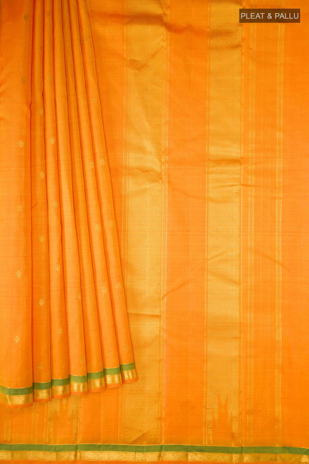 Orange Kanchipuram Silk Saree