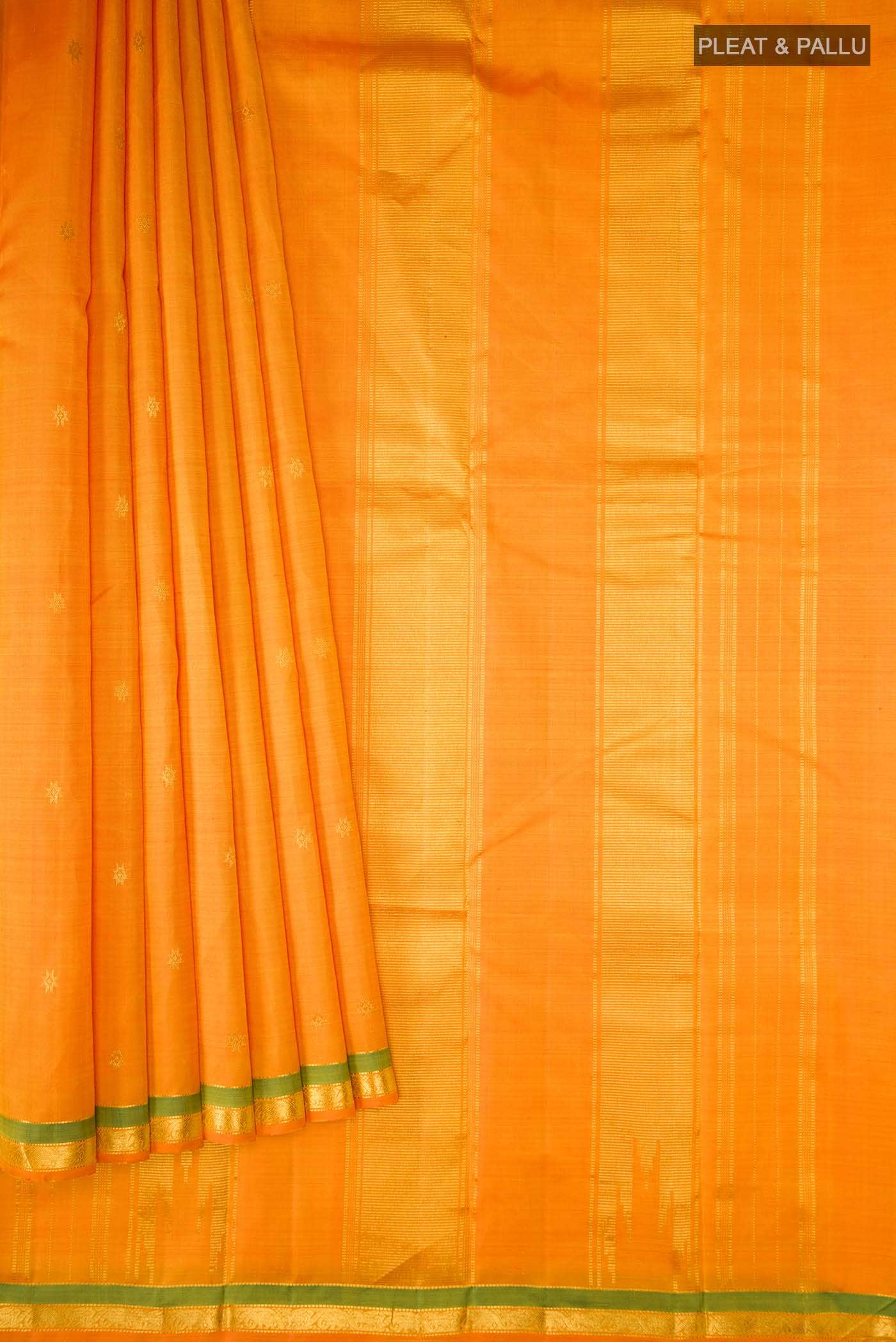 Orange Kanchipuram Silk Saree