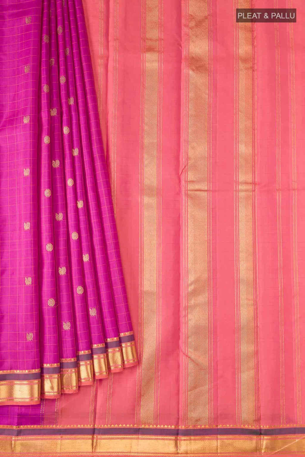 Pink Kanchipuram Silk Saree