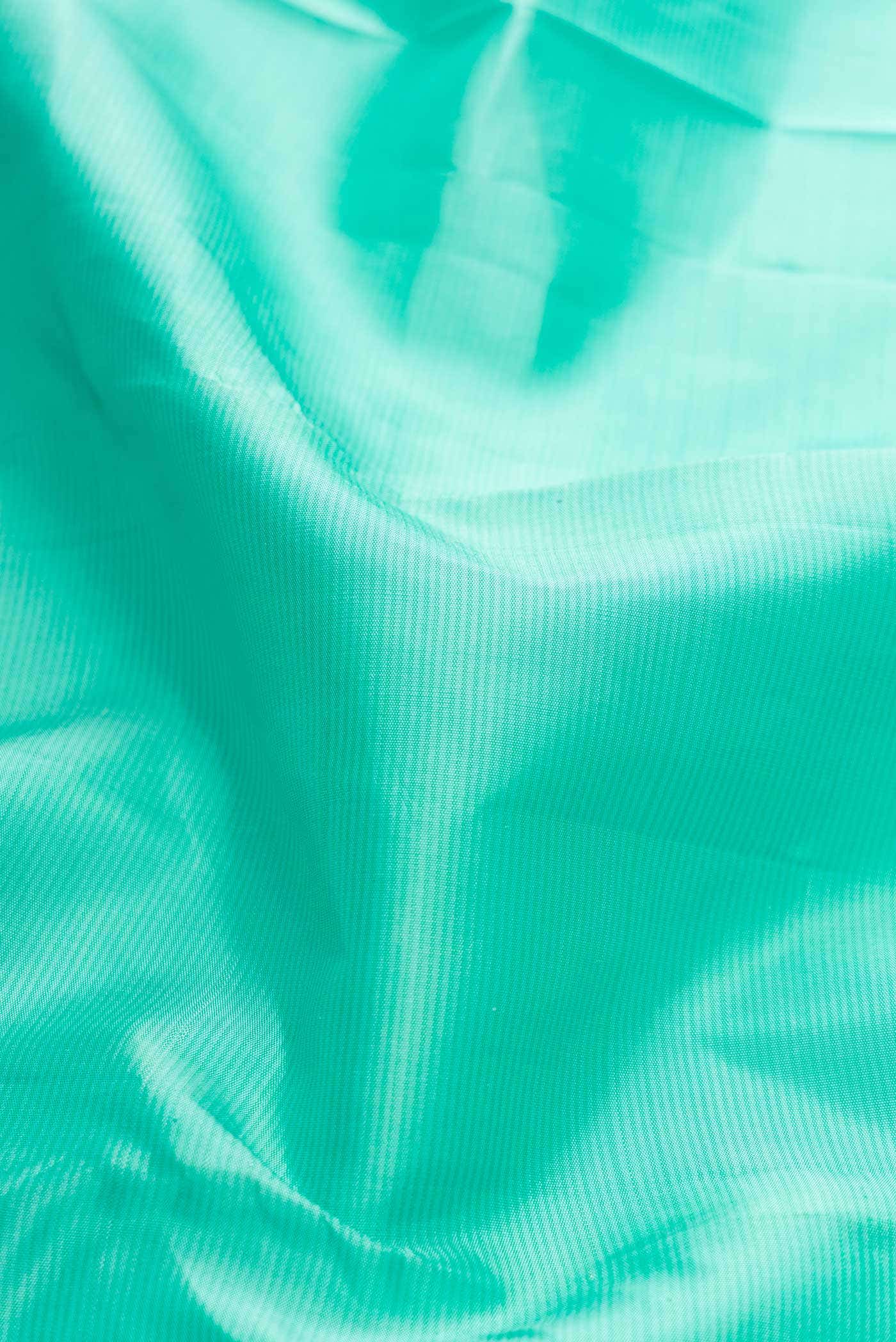 Pure Silk Pure Zari Sea Green Dual Tone Kanchipuram Saree