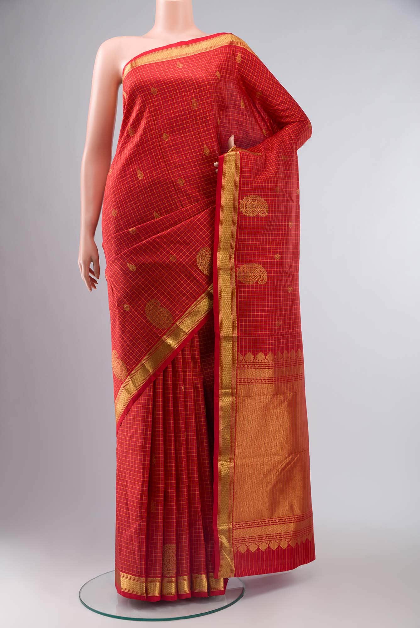 Red Kanchipuram Silk Saree
