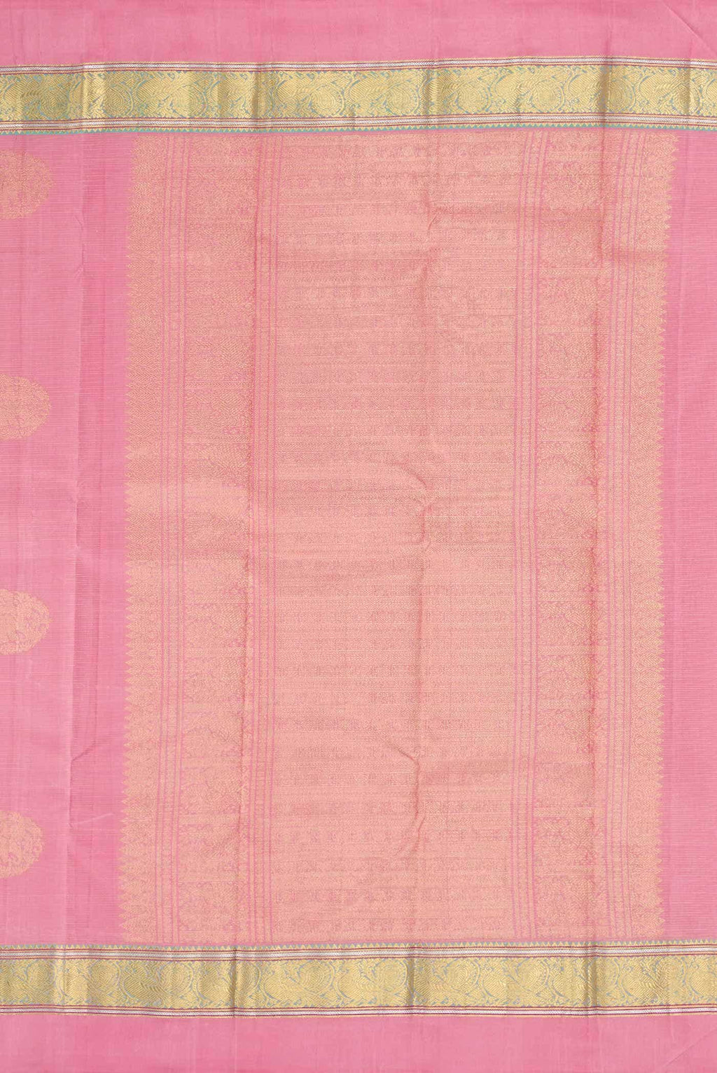 Pure Silk Pure Zari Pink Dual Tone Kanchipuram Saree