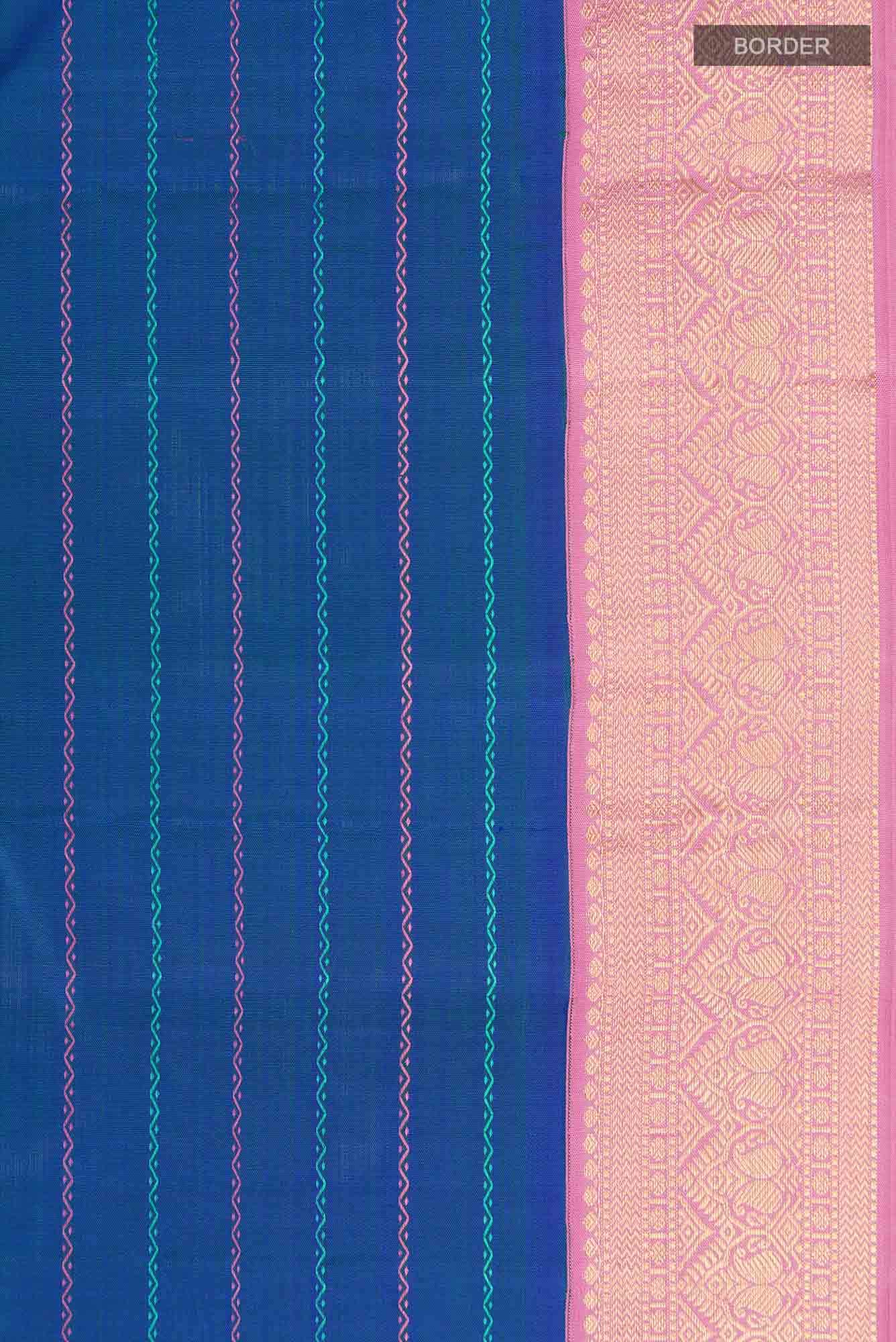 Blue Kanchipuram Silk Saree