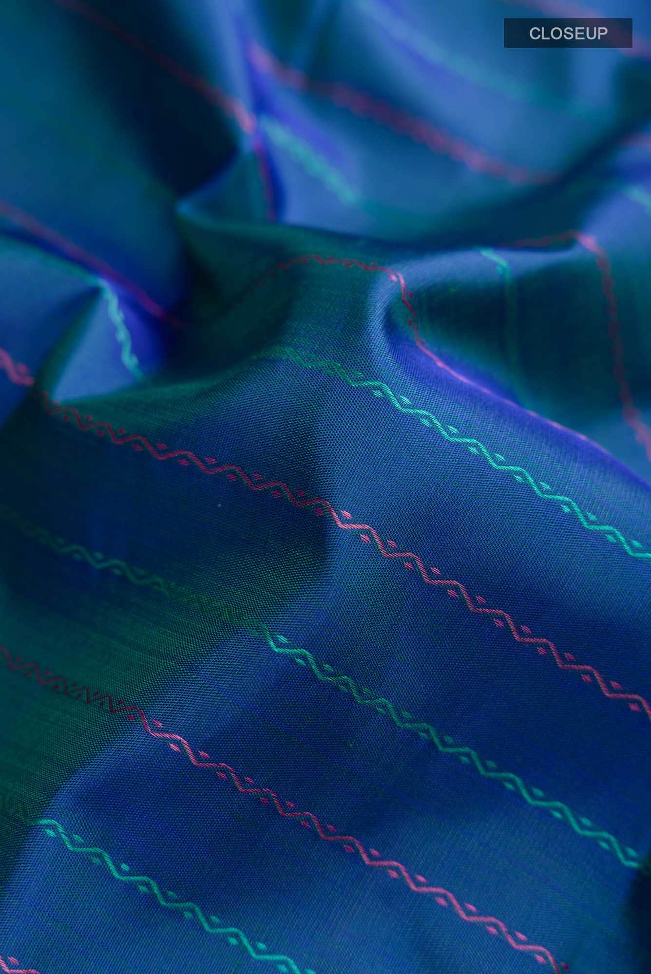 Blue Kanchipuram Silk Saree