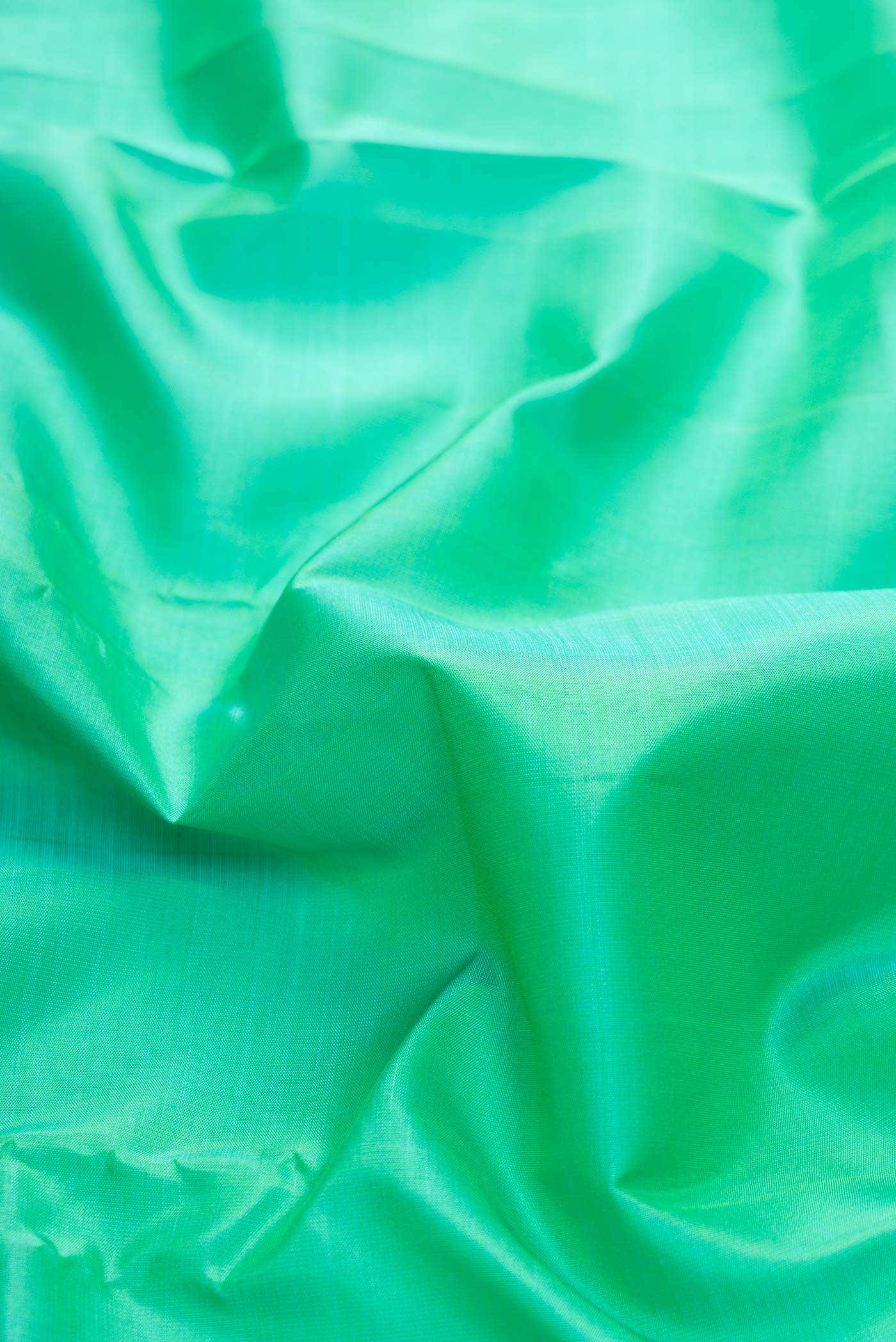 Pure Silk Pure Zari Sea Green Dual Tone Kanchipuram Saree