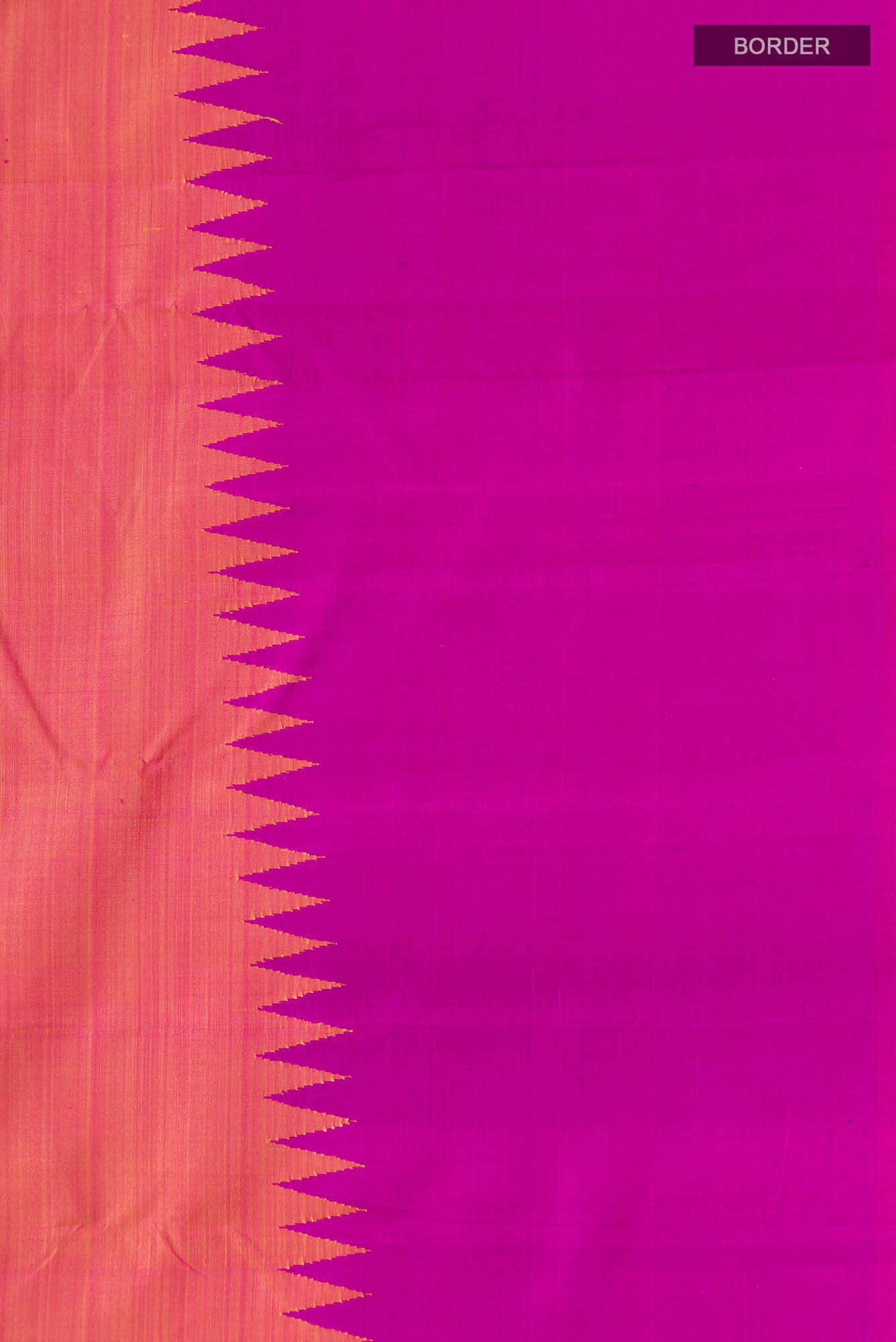 Pink with Yellow Dual Tone Kanchipuram Silk Saree