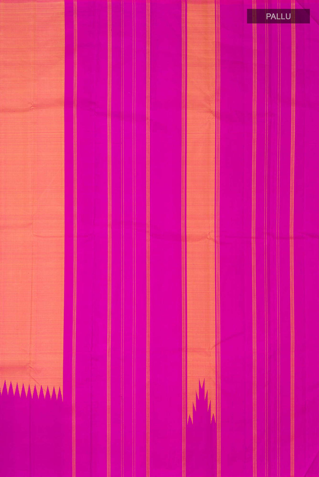 Pink with Yellow Dual Tone Kanchipuram Silk Saree