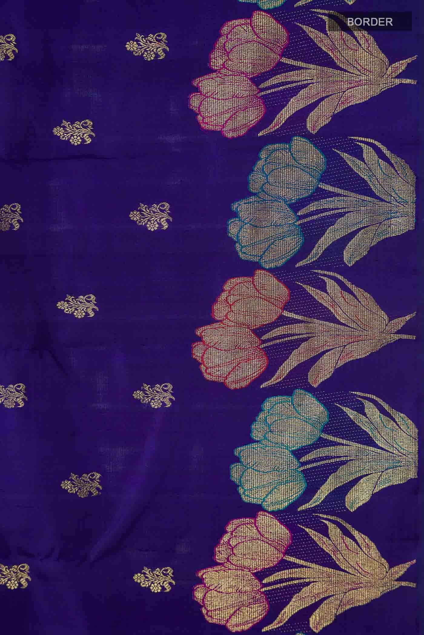 Blue Kanchipuram Silk Saree
