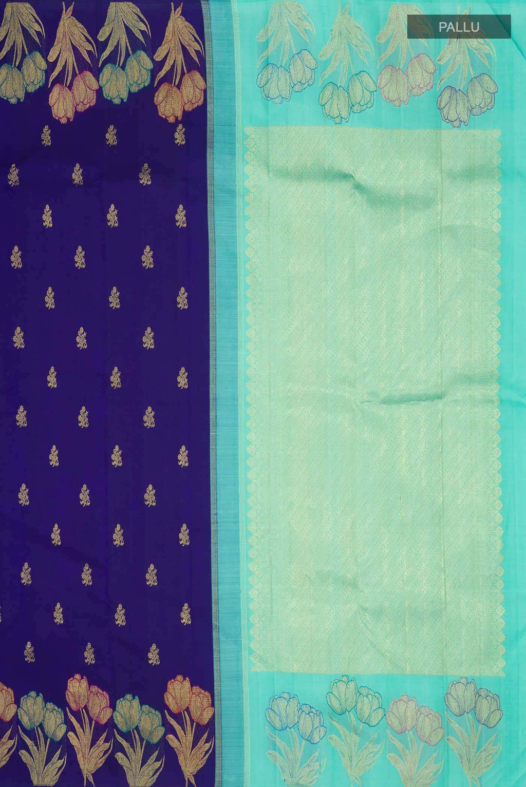 Blue Kanchipuram Silk Saree