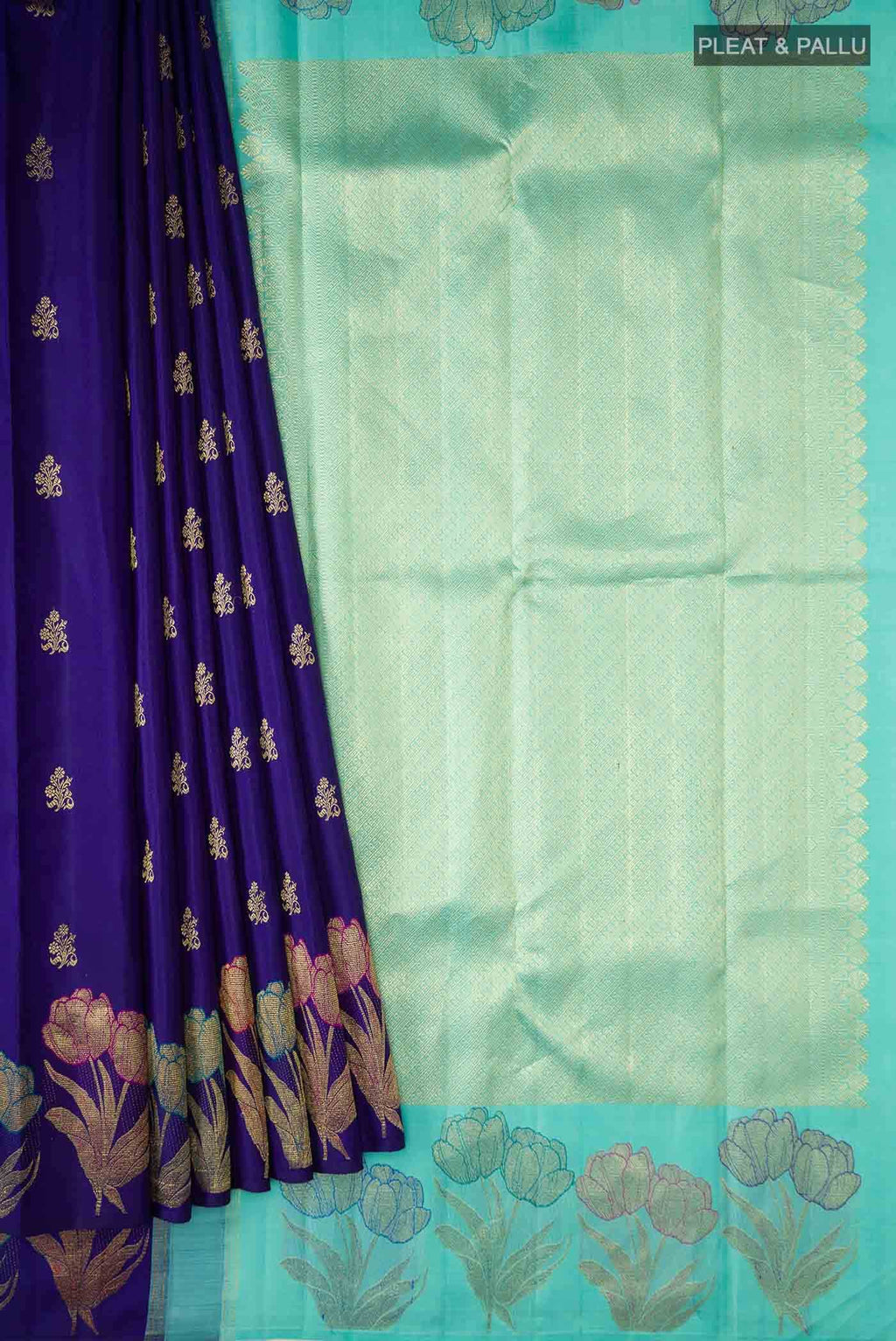 Blue Kanchipuram Silk Saree